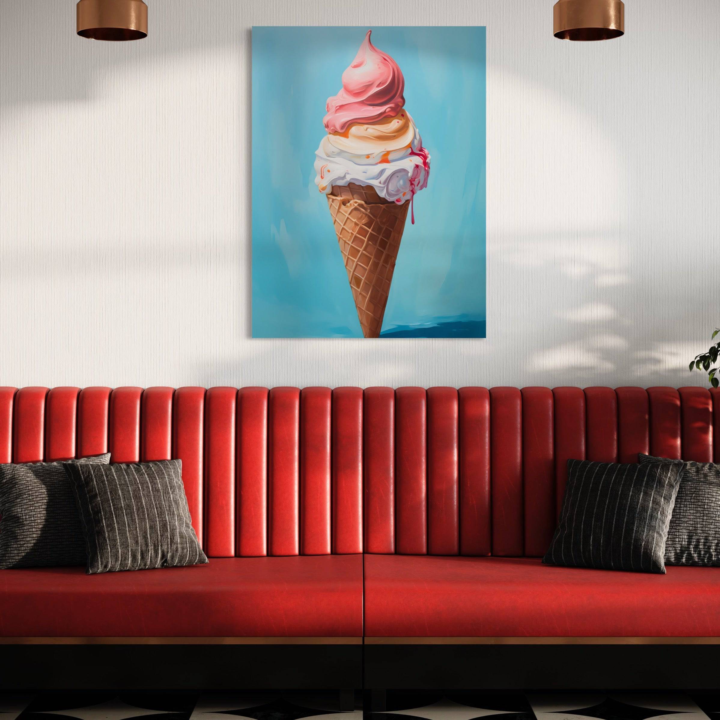 Tableau Cuisine Moderne - Glace Italienne Décorative - Fabulartz.fr