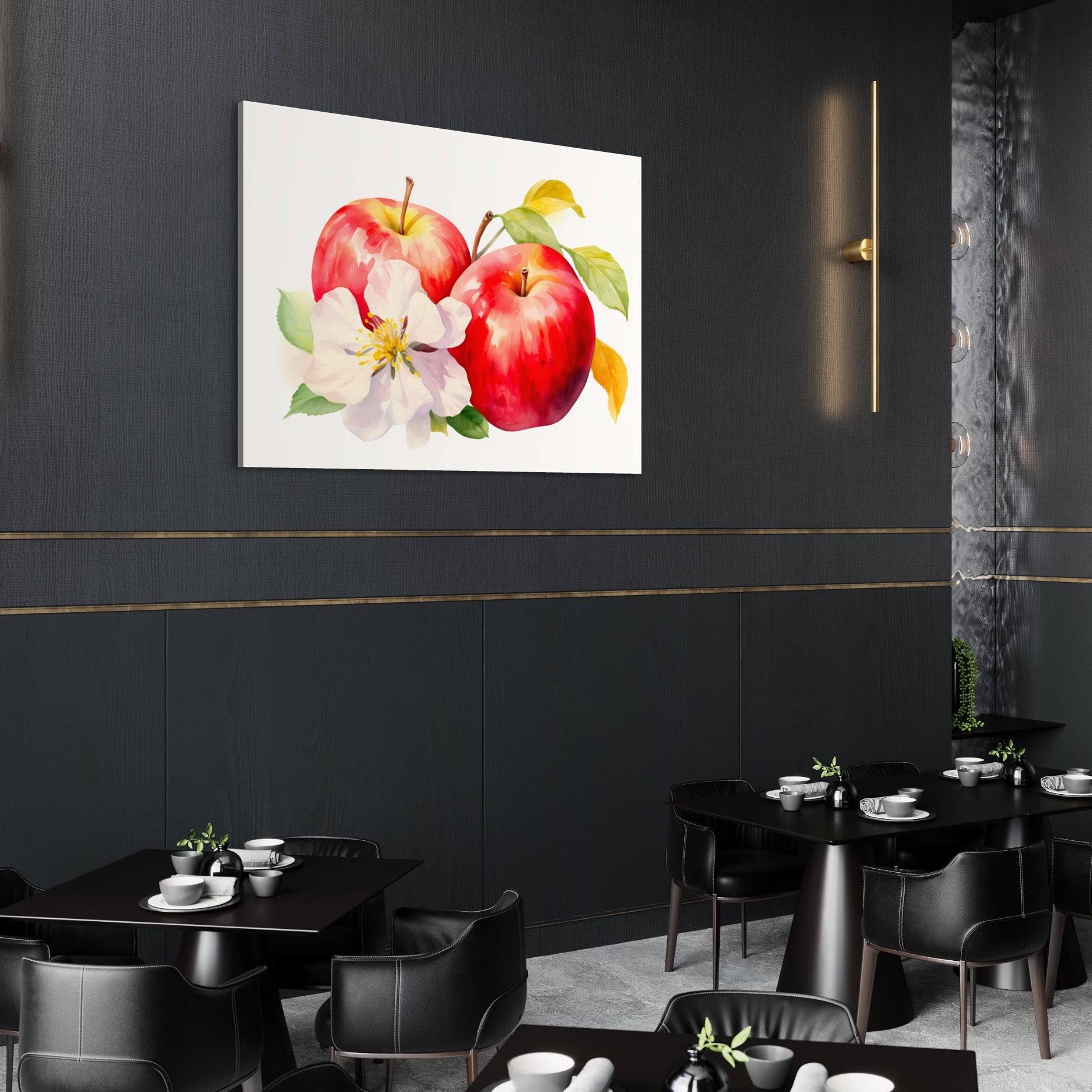 Tableau Cuisine Pommes Rouges - Cadre Déco Mural - Fabulartz.fr