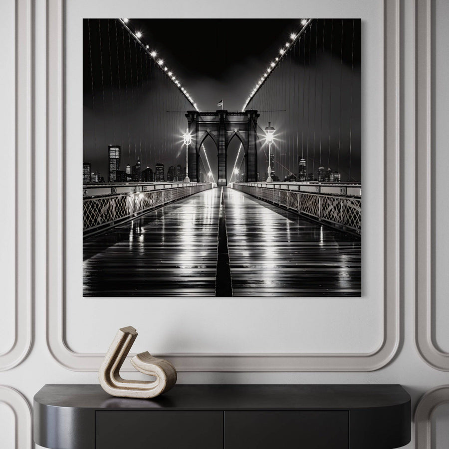 Tableau New York Pont de Brooklyn Nuit - Décoration Murale Design & Déco