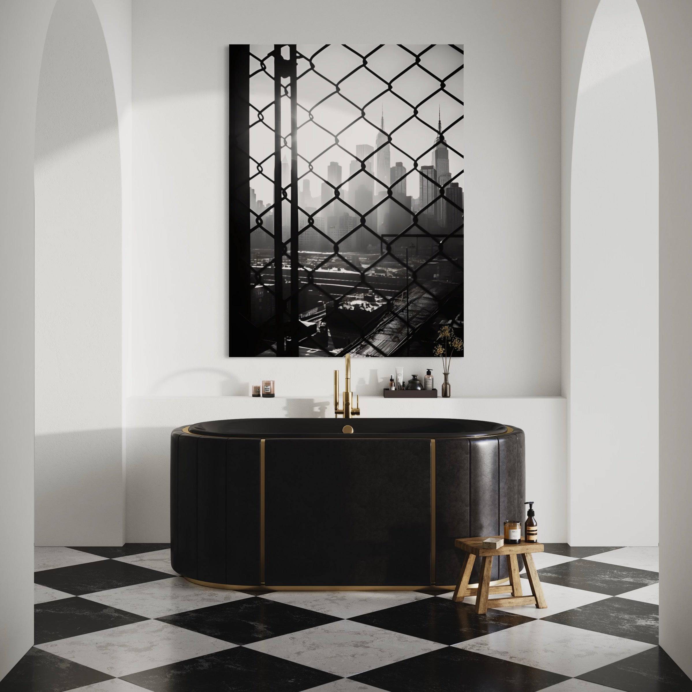 Tableau New York Vue Grillagée - Décoration Murale Design & Déco - Fabulartz.fr