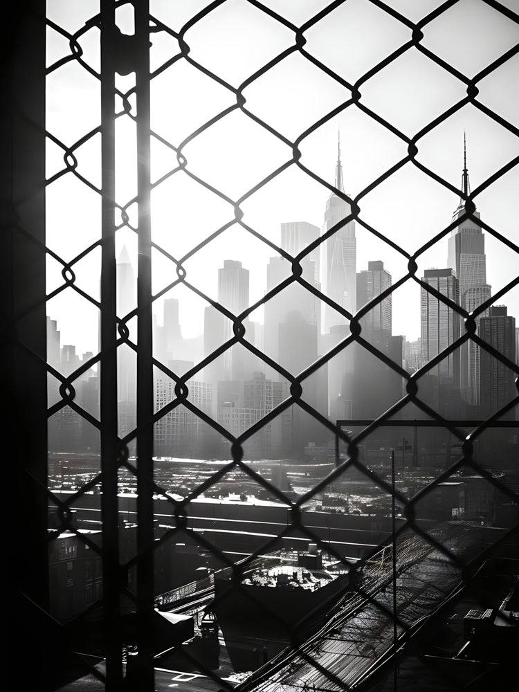Tableau New York Vue Grillagée - Décoration Murale Design & Déco