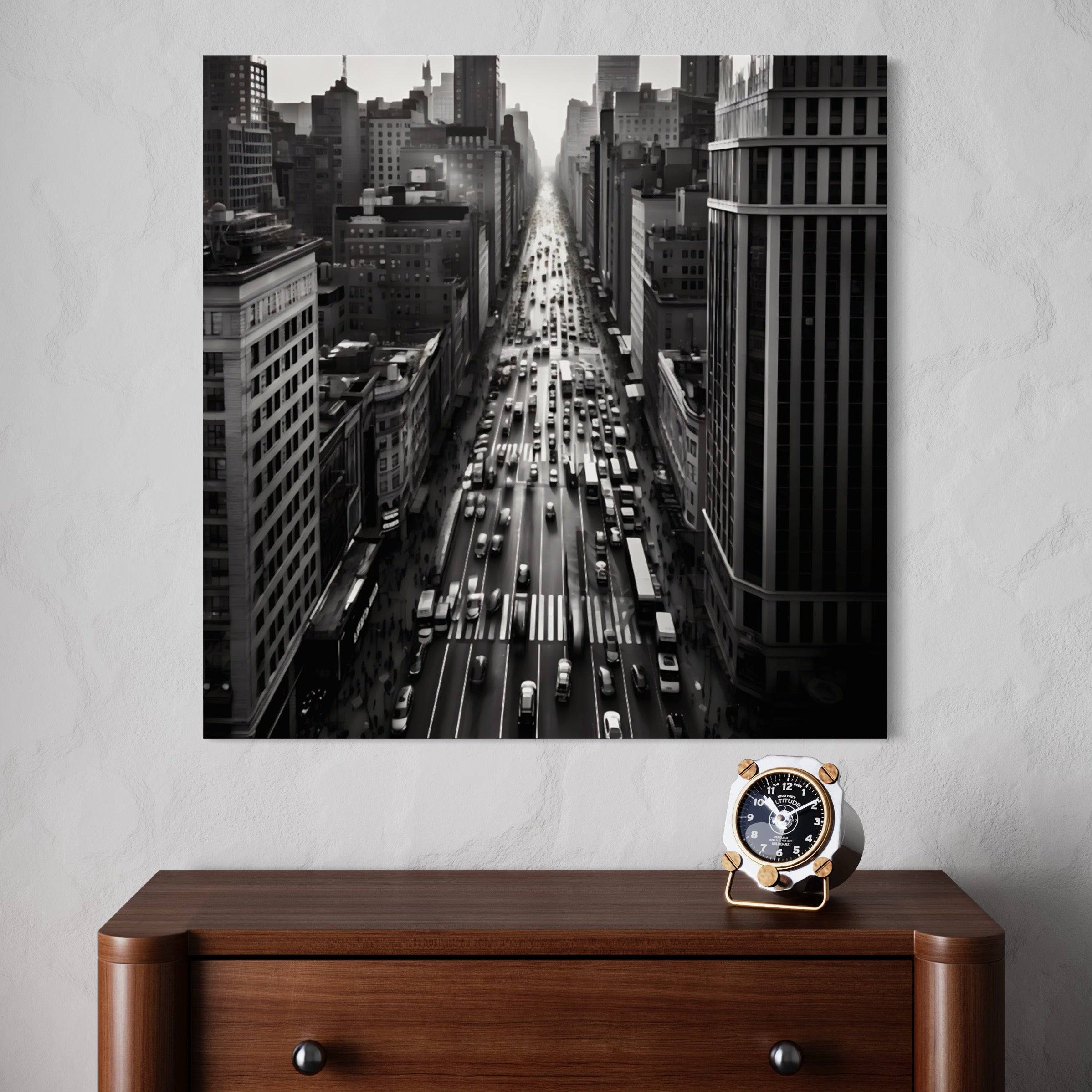 Tableau de la ville de New York | Grande Avenue - Fabulartz.fr 