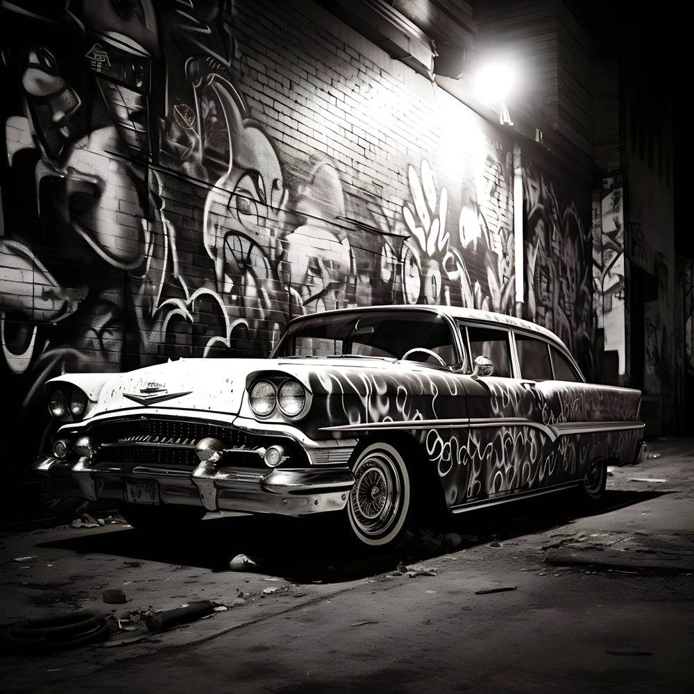 Tableau New York Voiture Nocturne - Décoration Murale Design & Déco - Fabulartz.fr