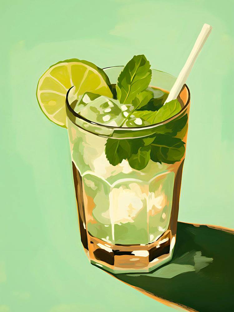 Tableau Cuisine "Mojito Rafraîchissant" - Décoration Murale Moderne