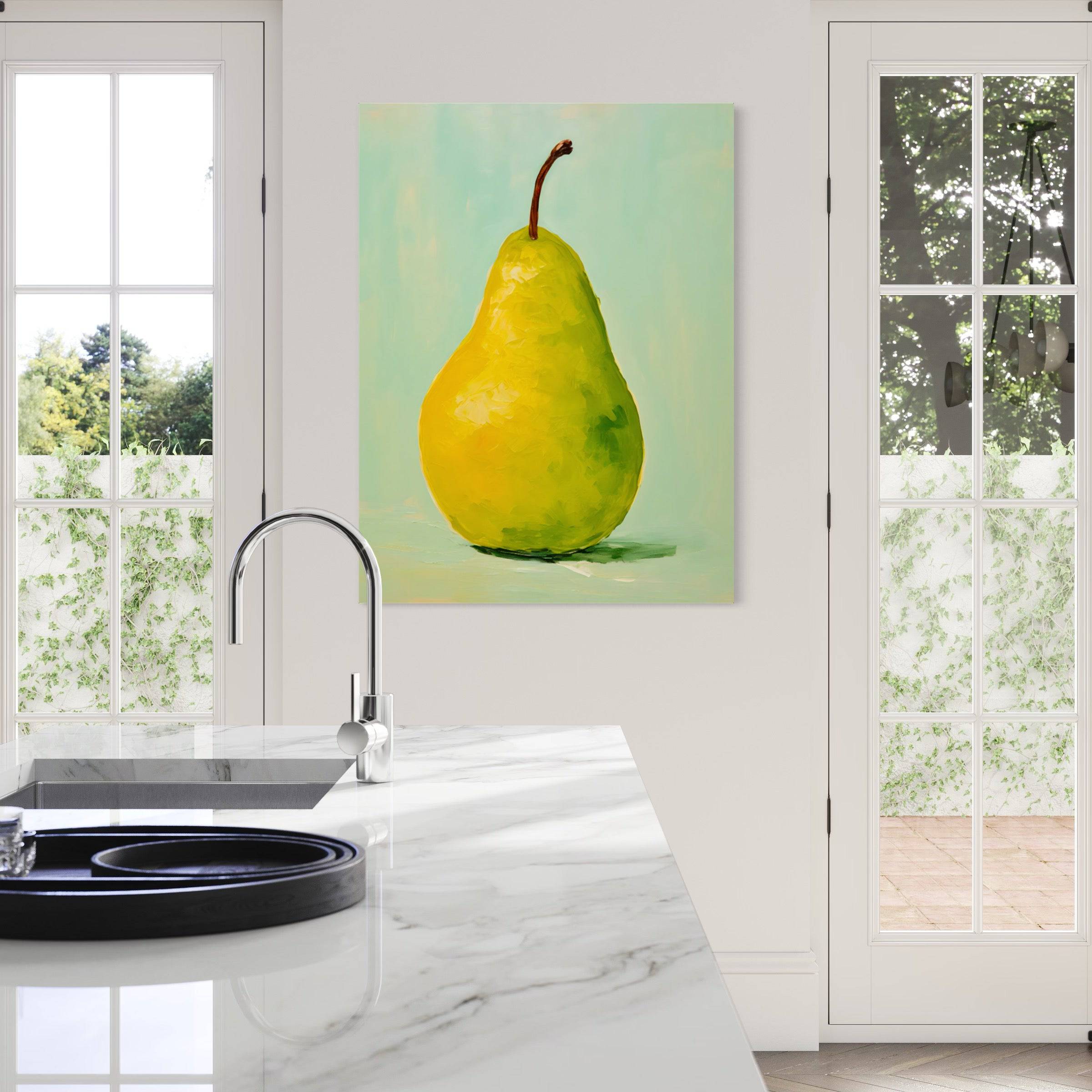 Tableau Déco Cuisine Moderne - Poire Minimaliste - Fabulartz.fr