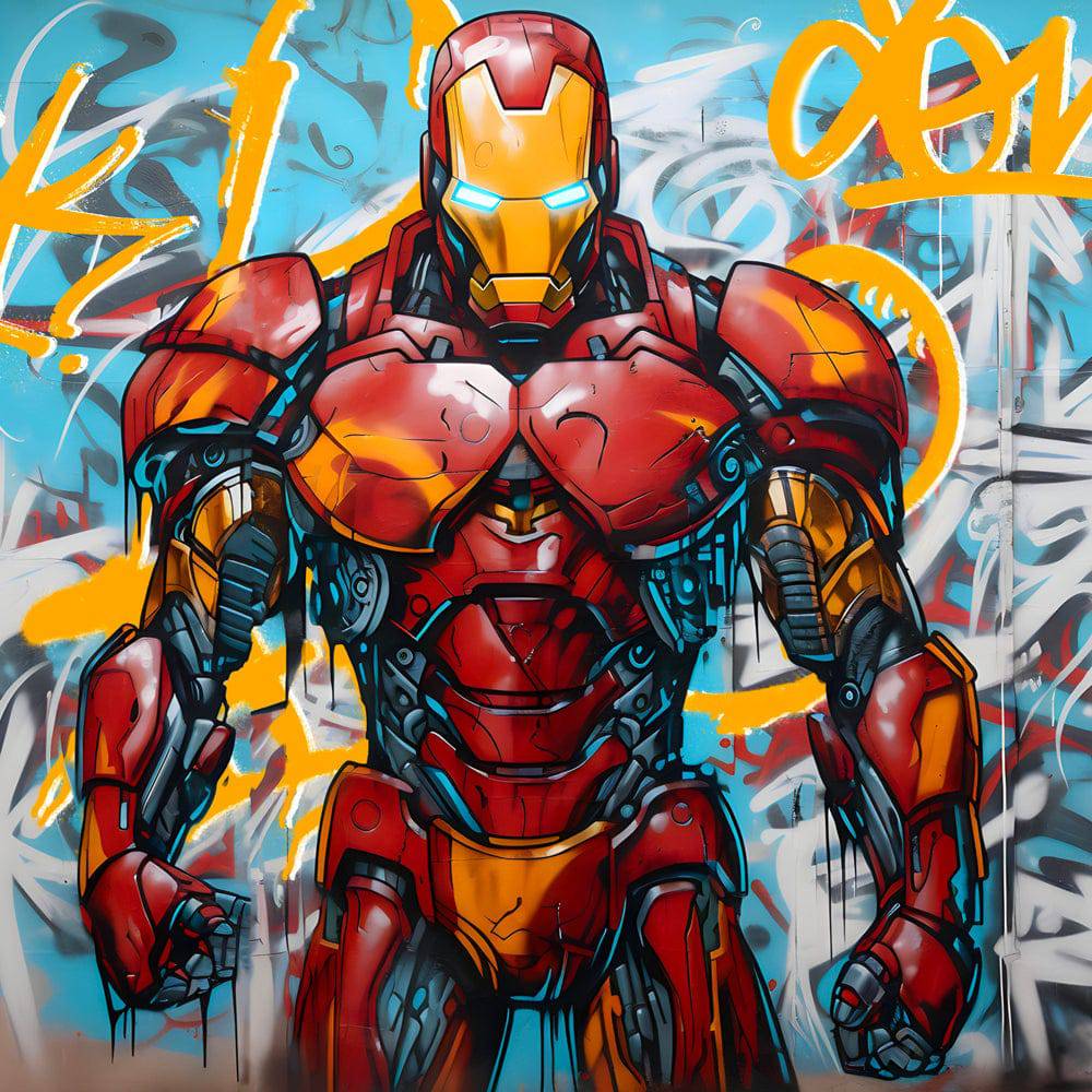 Tableau Design Iron Man - Marvel - Décoration Murale - Fabulartz.fr 