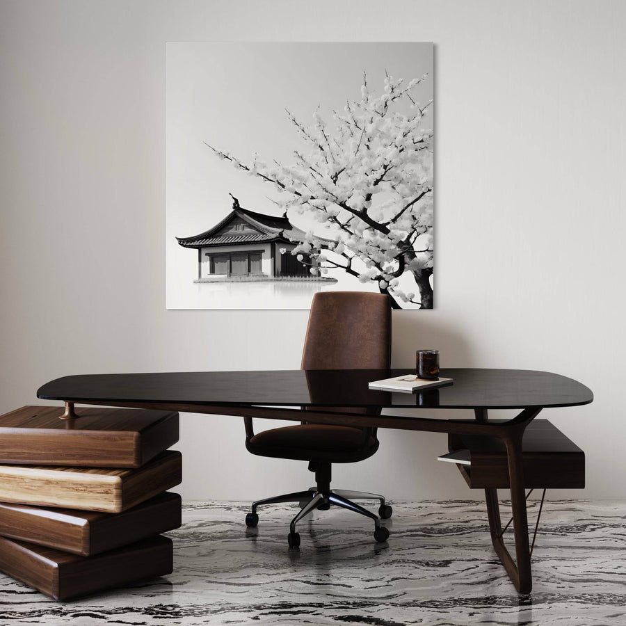 Tableau Japon Cerisier Japonais - Décoration Murale Nature Zen
