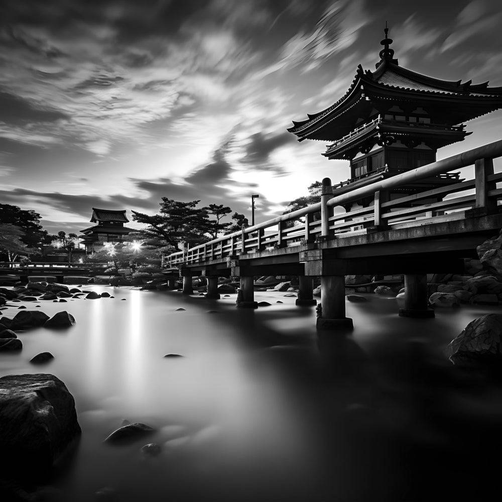 Tableau du Japon | Temple Japonais - Fabulartz.fr