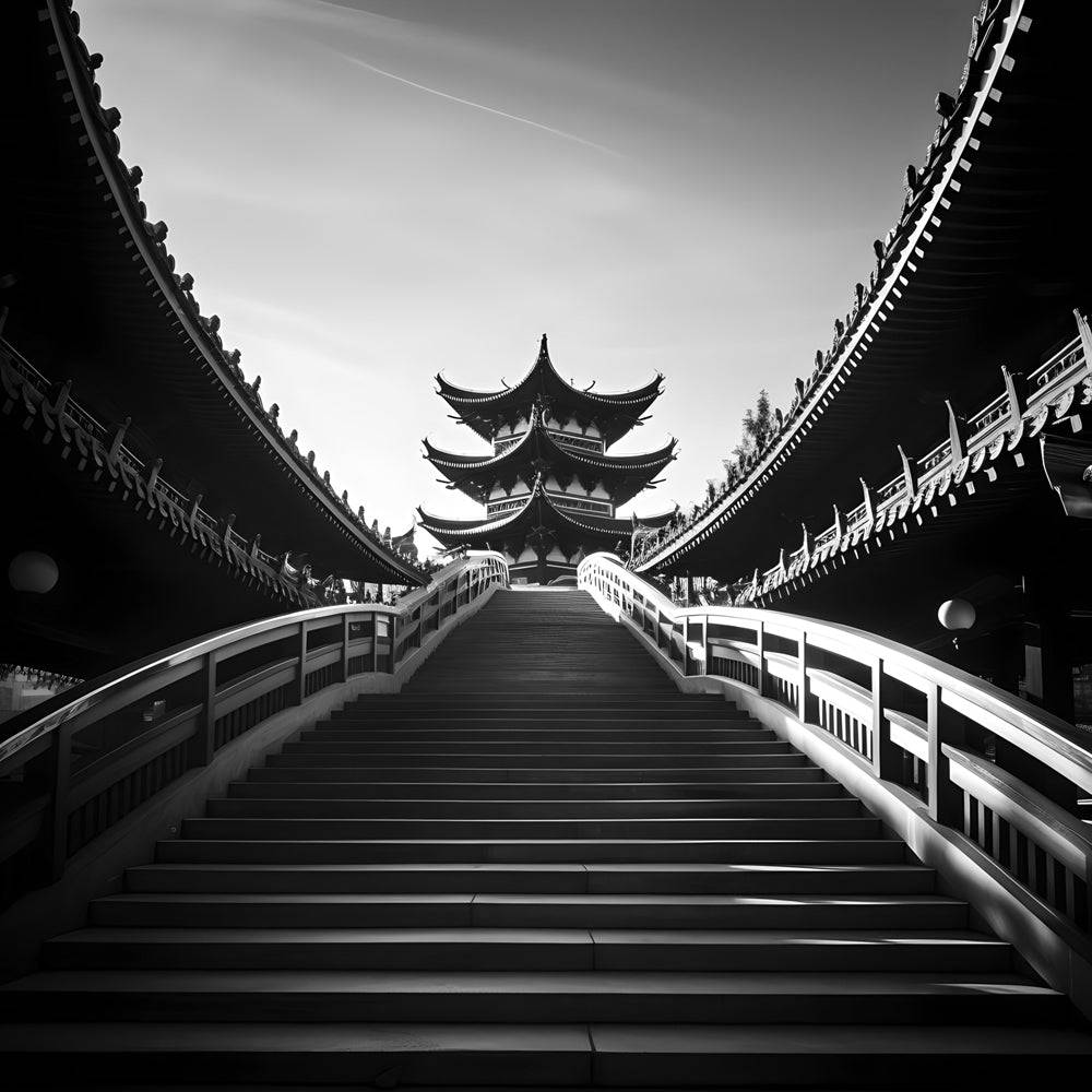 Tableau du Japon | Temple Japonais - Fabulartz.fr