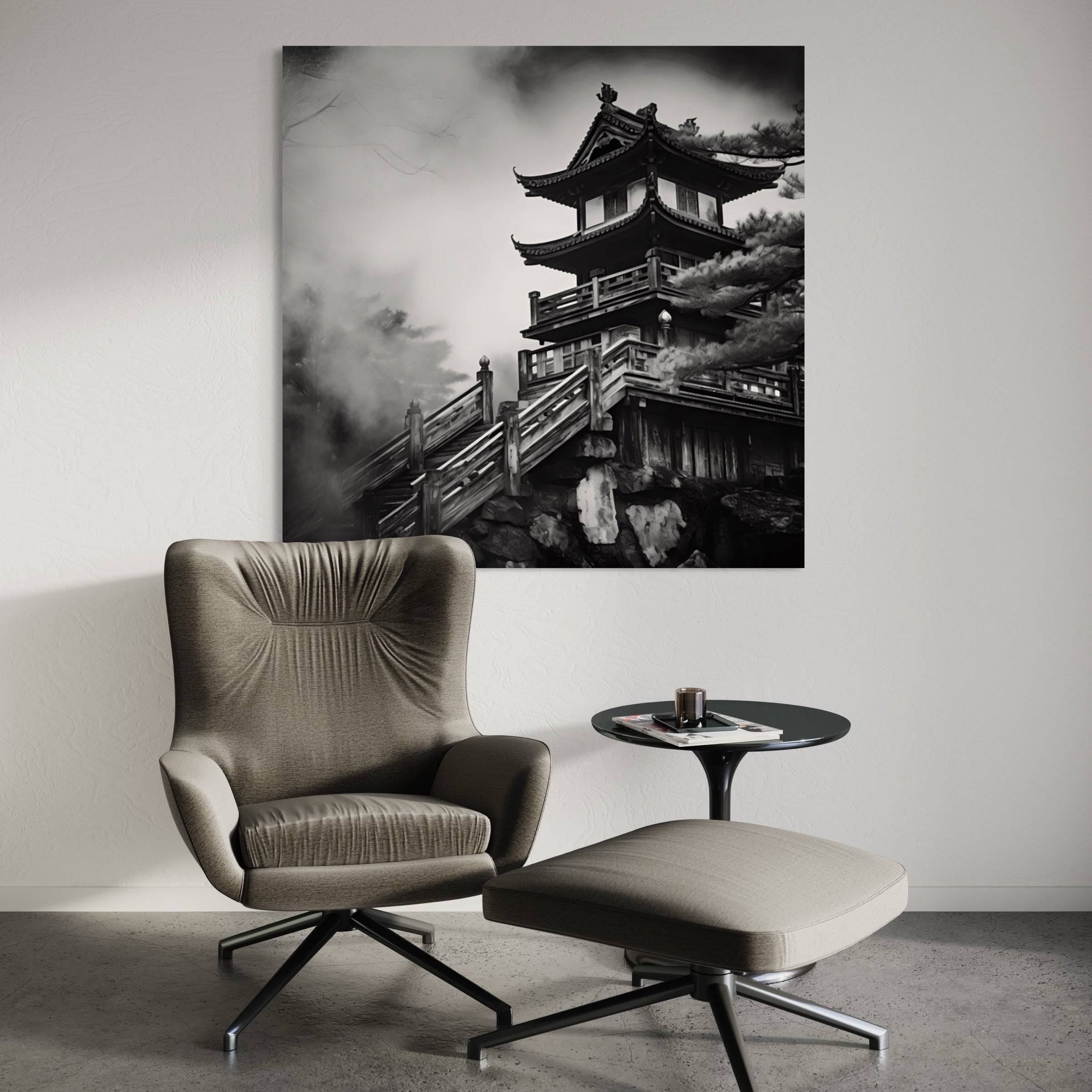 Tableau du Japon | Temple Japonais - Fabulartz.fr