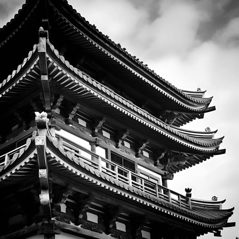Tableau du Japon | Temple Japonnais - Fabulartz.fr 