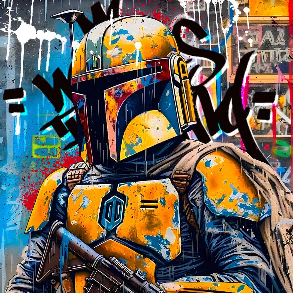 Tableau du Mandalorian - Cadre Déco - Moderne - Fabulartz.fr