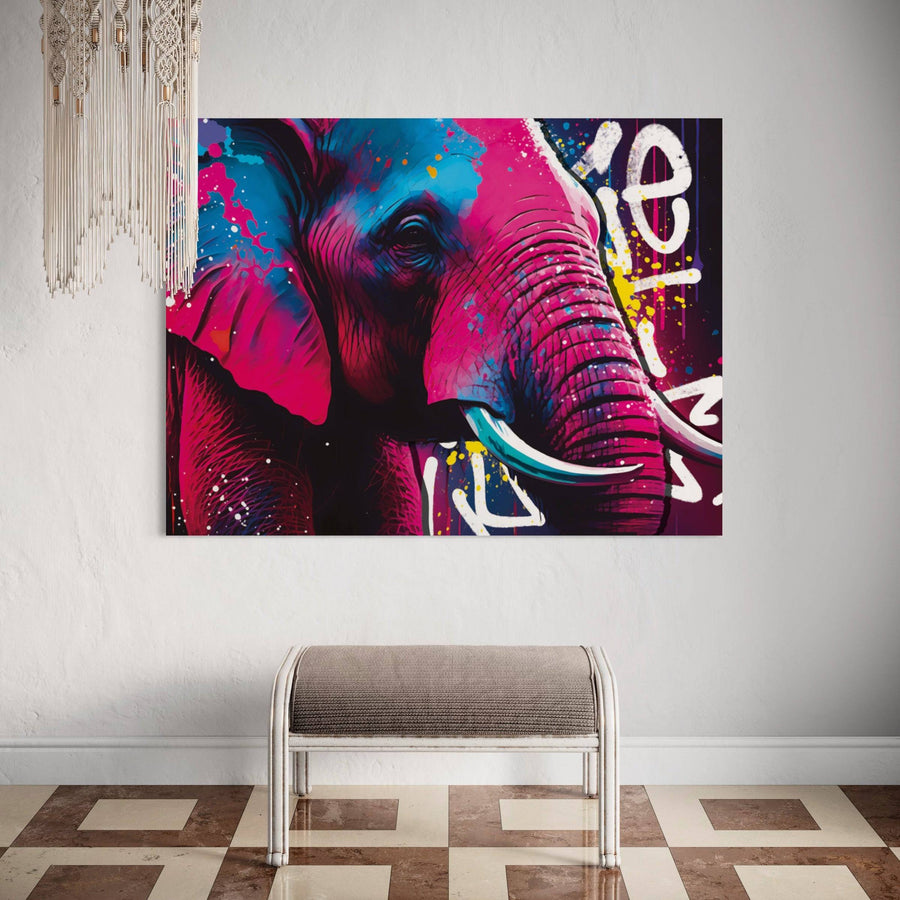 Tableau Éléphant Pop Art - Cadre Design Moderne