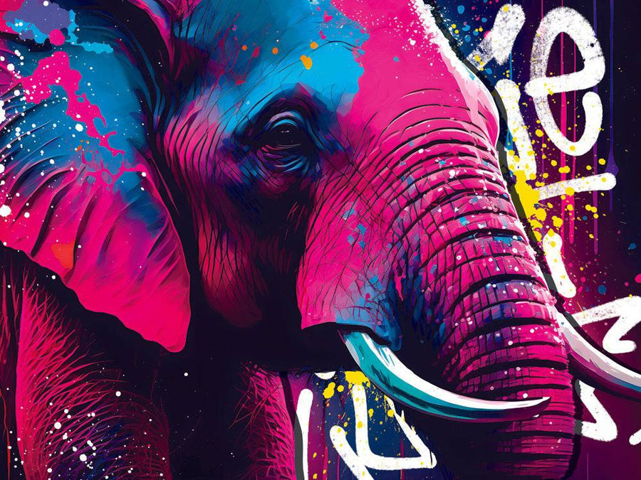 Tableau Éléphant Pop Art - Cadre Design Moderne