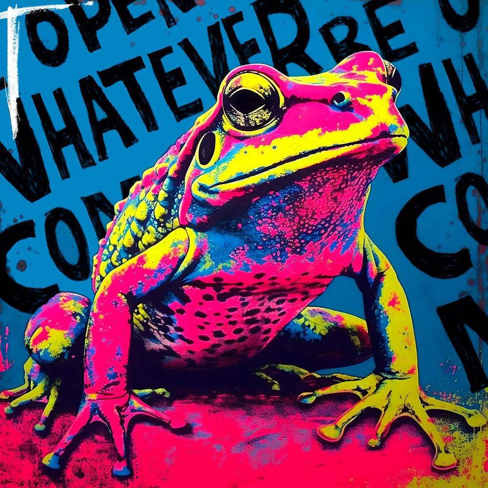 Tableau Grenouille Pop Art - Moderne - Design & Déco - Fabulartz.fr 