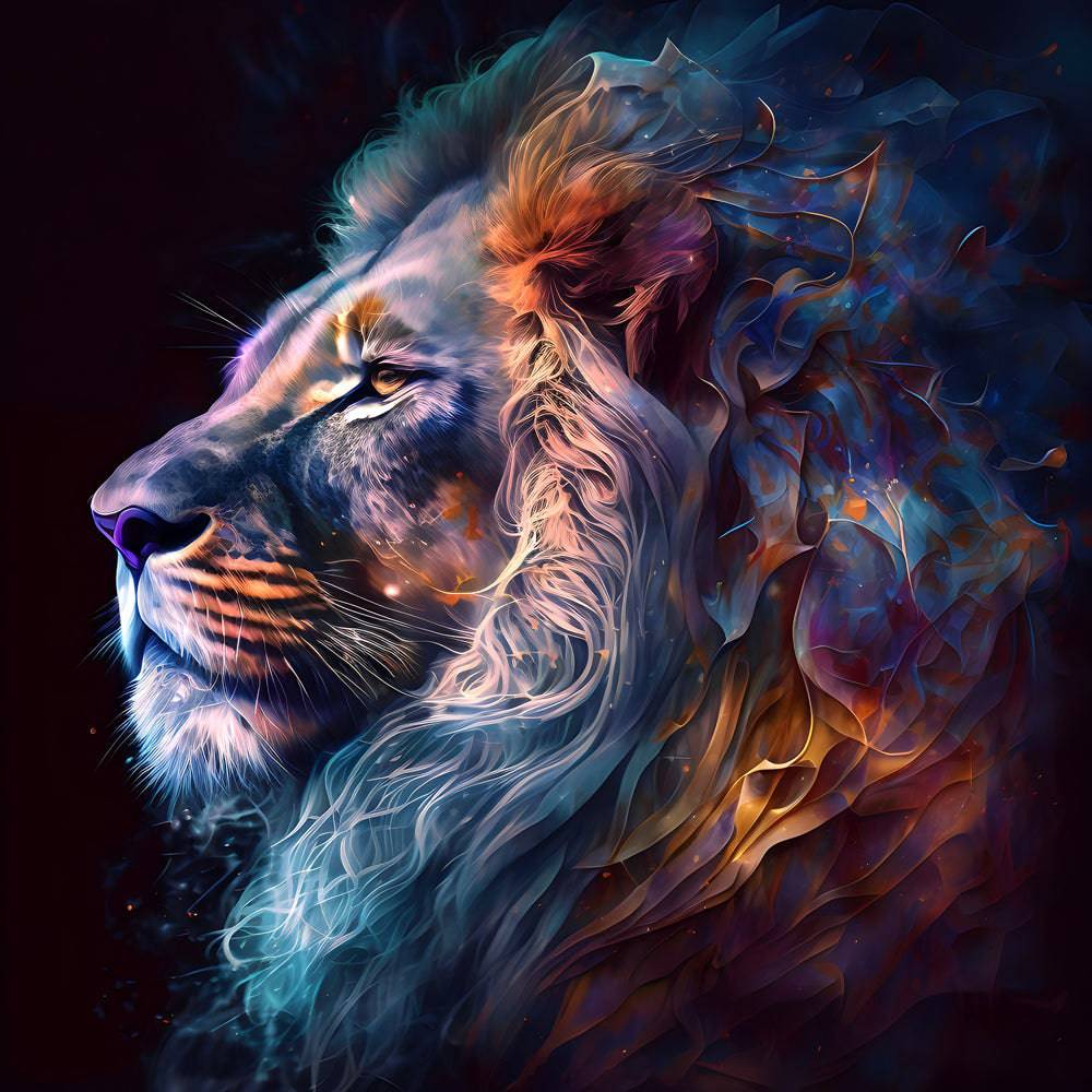 Tableau Lion Flamboyant - Pop Art - Toile Artistique & Moderne - Fabulartz.fr