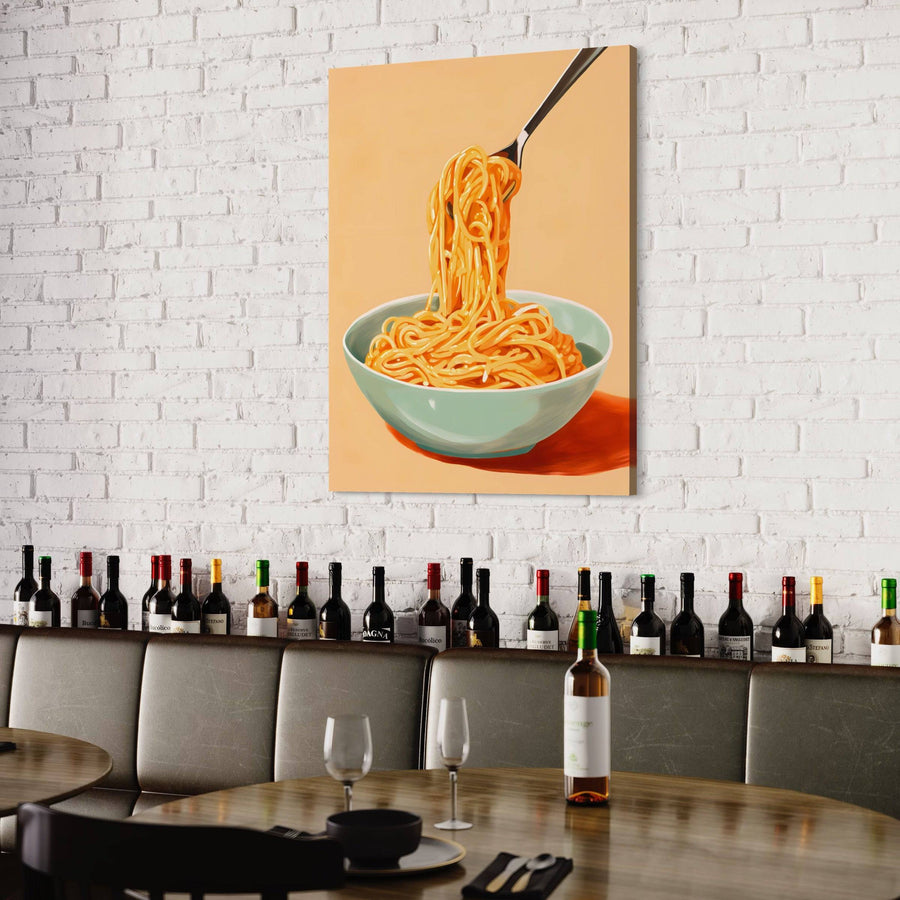 Tableau Cuisine "Délices De Spaghettis" - Décoration Murale Tendance