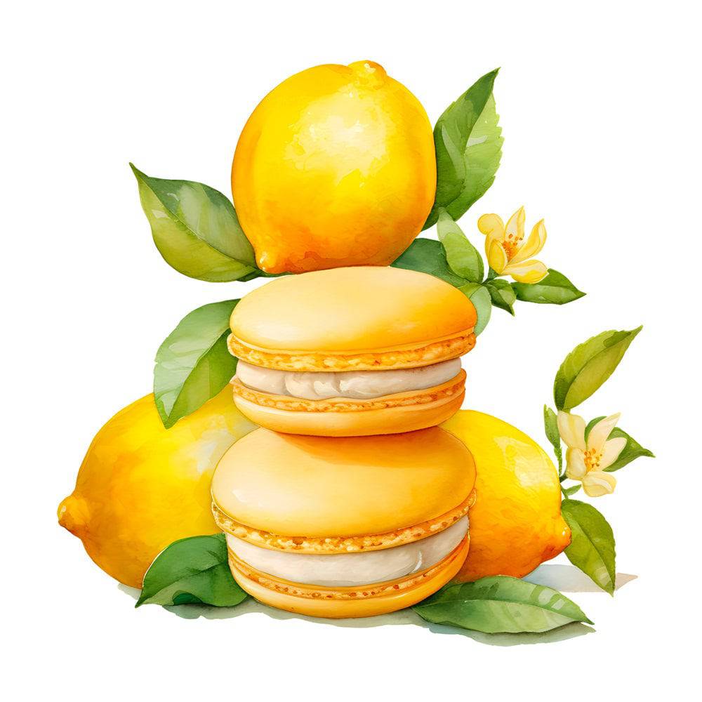 Tableau Mural Macaron et Citron - Acidulé Chic - Fabulartz.fr