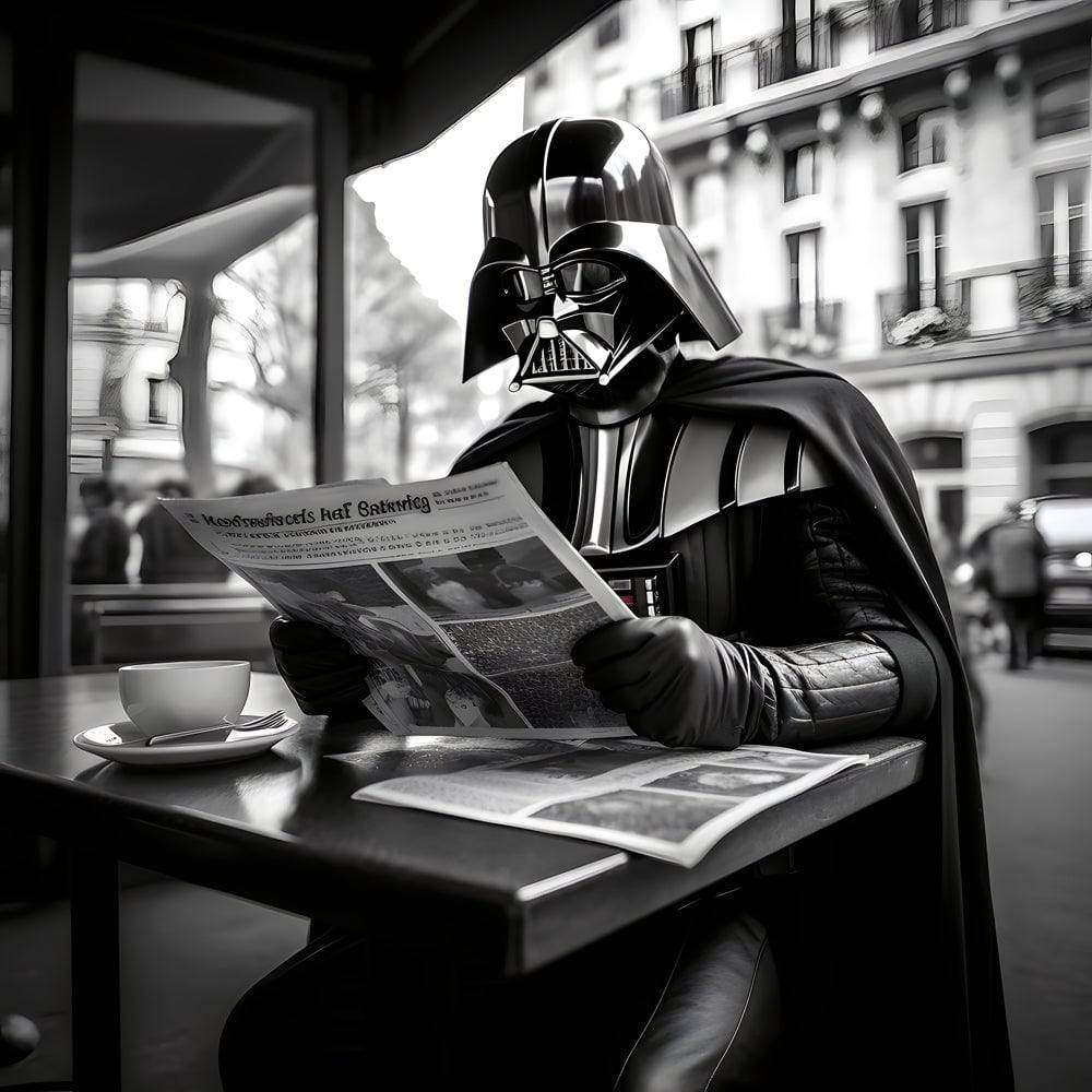 Tableau Noir et Blanc - Dark Vador - Moderne - Deco - Fabulartz.fr