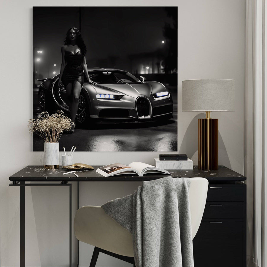 Black and White Painting - Fusion of Elegance - Deco Moderne