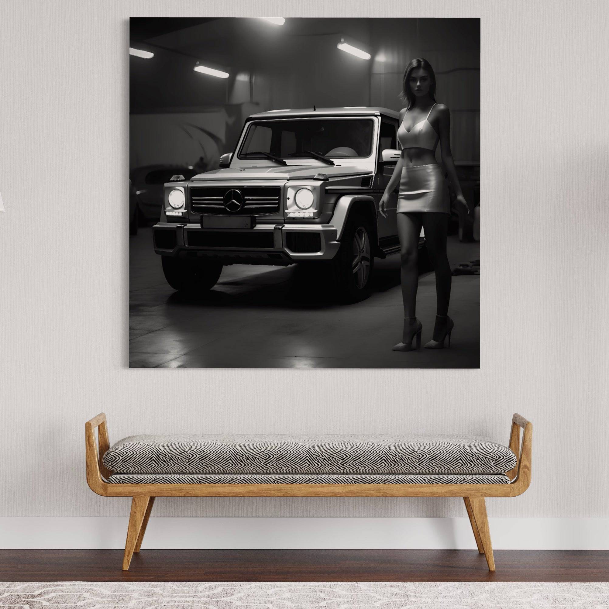 Tableau Noir et Blanc - Jeep - Cadre Déco - Moderne - Fabulartz.fr