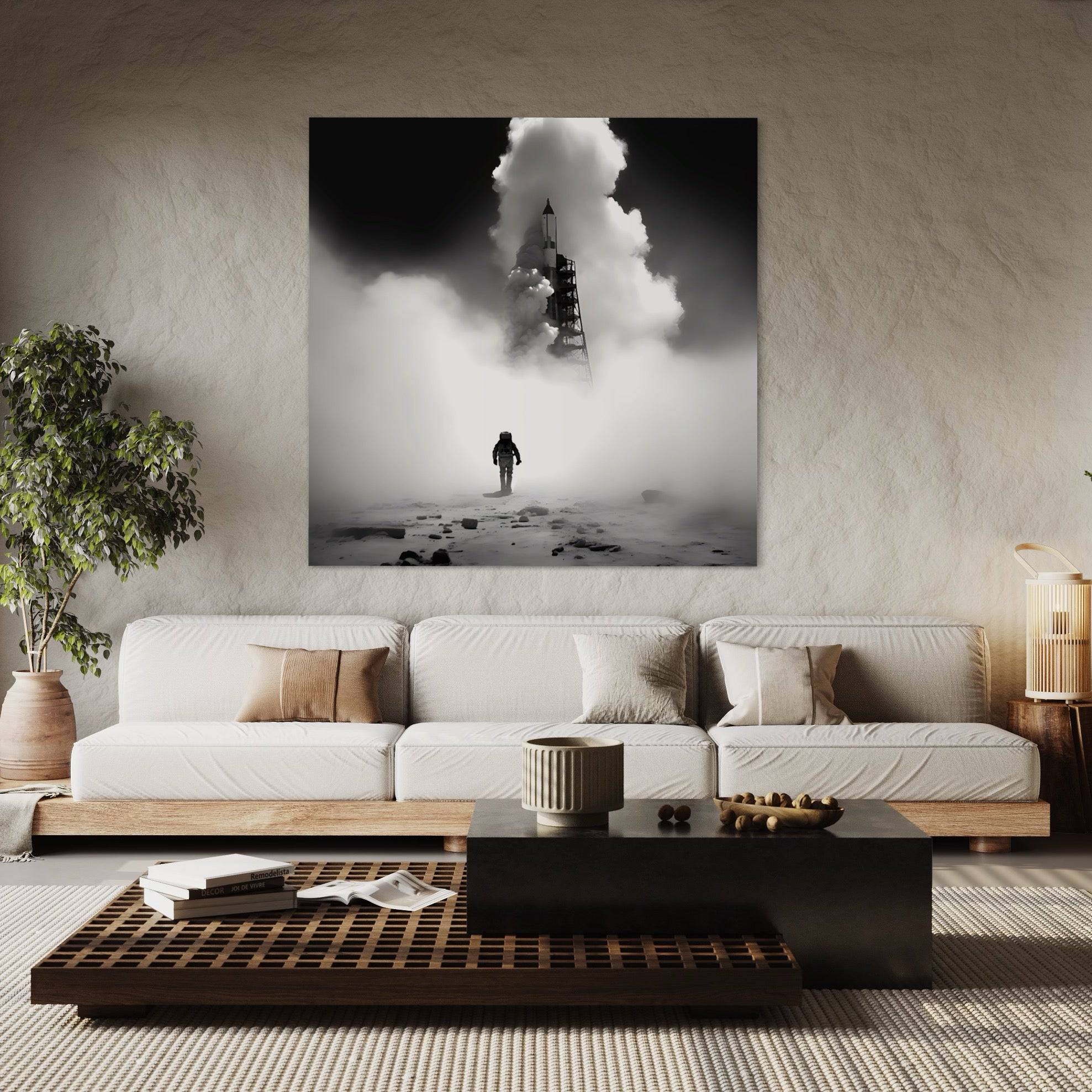 Tableau Noir et Blanc - La Fusée - Deco - Design - Fabulartz.fr
