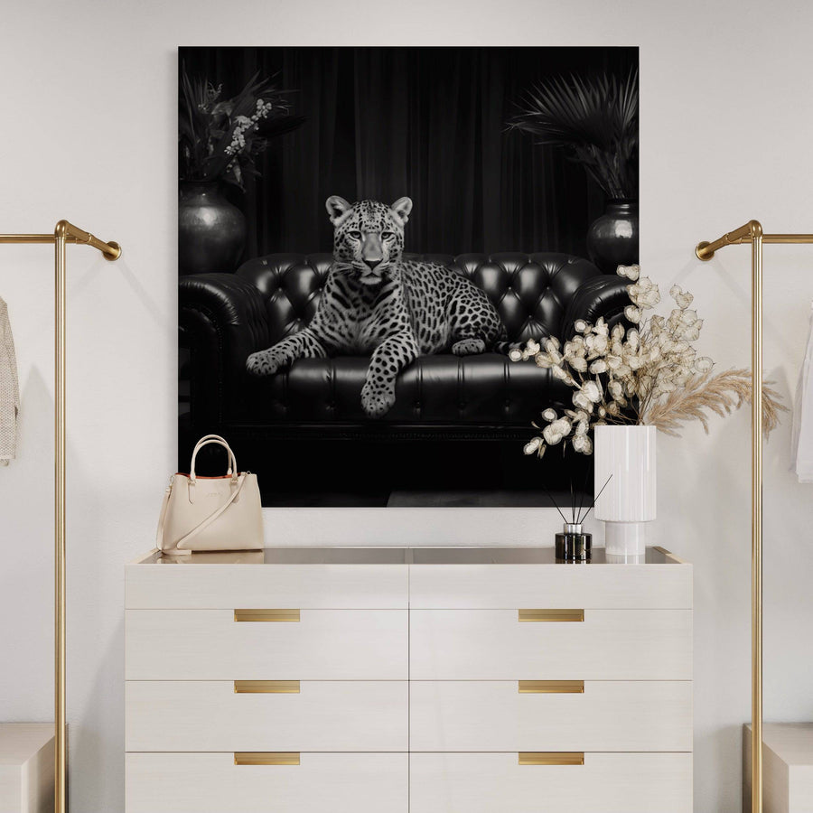 Quadro in bianco e nero - La Retraite du Léopard - Cadre Deco