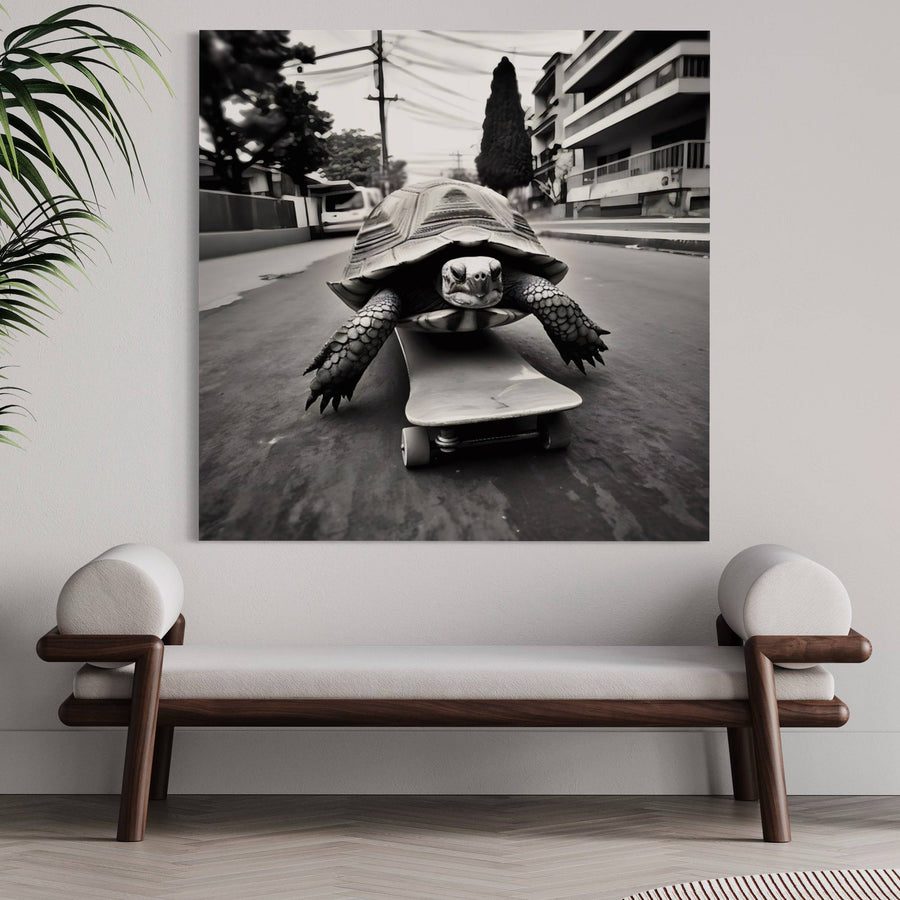 Bianco e nero - Le Voyage de la Tortue - Decorazione murale