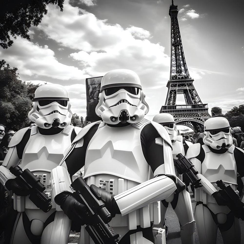 Tableau Noir et Blanc - Stormtroopers - Star Wars - Cadre Déco - Fabulartz.fr 