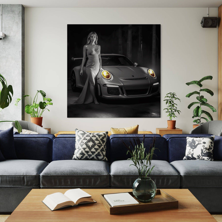 Tableau Noir et Blanc - Super Car - Déco Murale