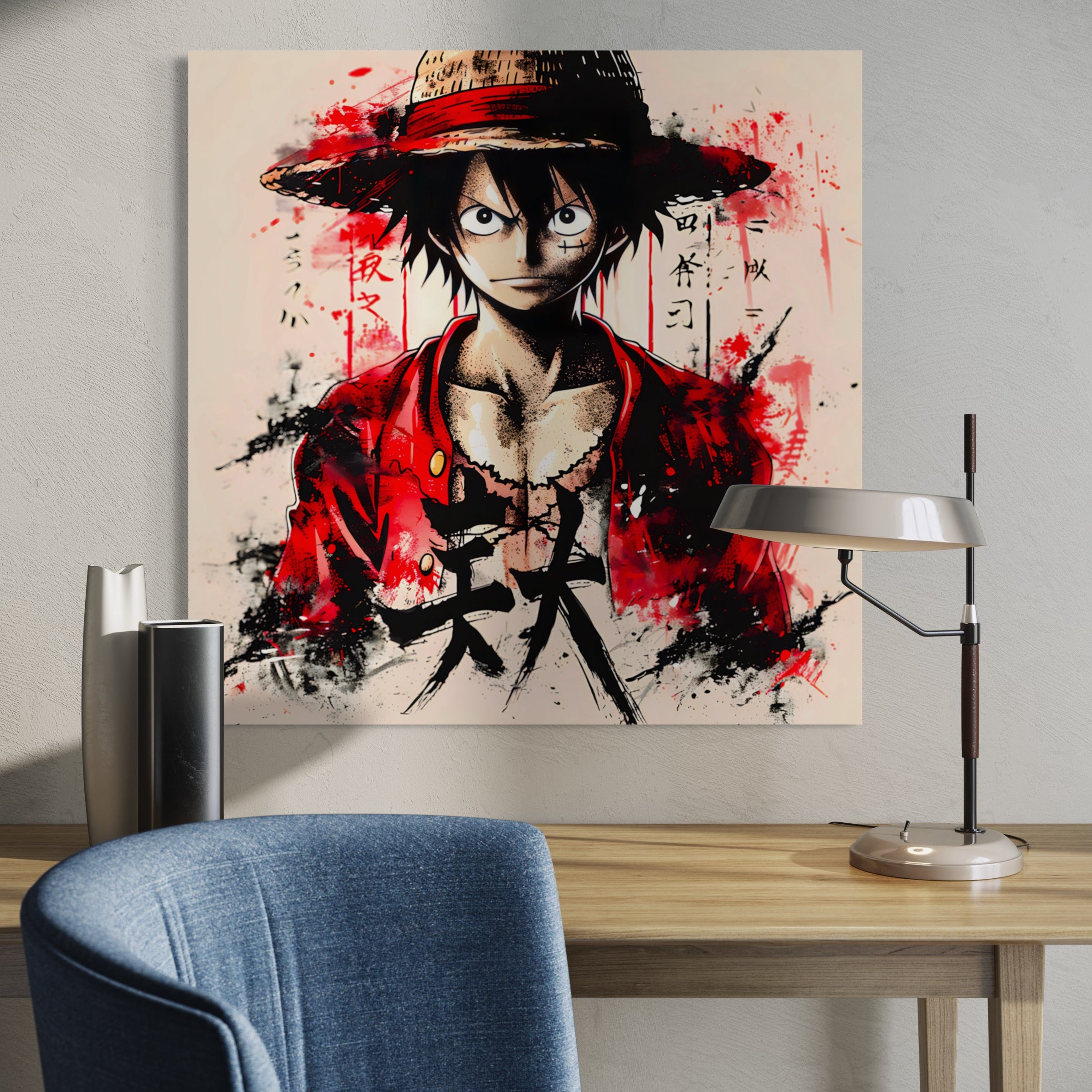 Tableau One Piece - Luffy Abstrait - Décoration Murale Design - Fabulartz.fr
