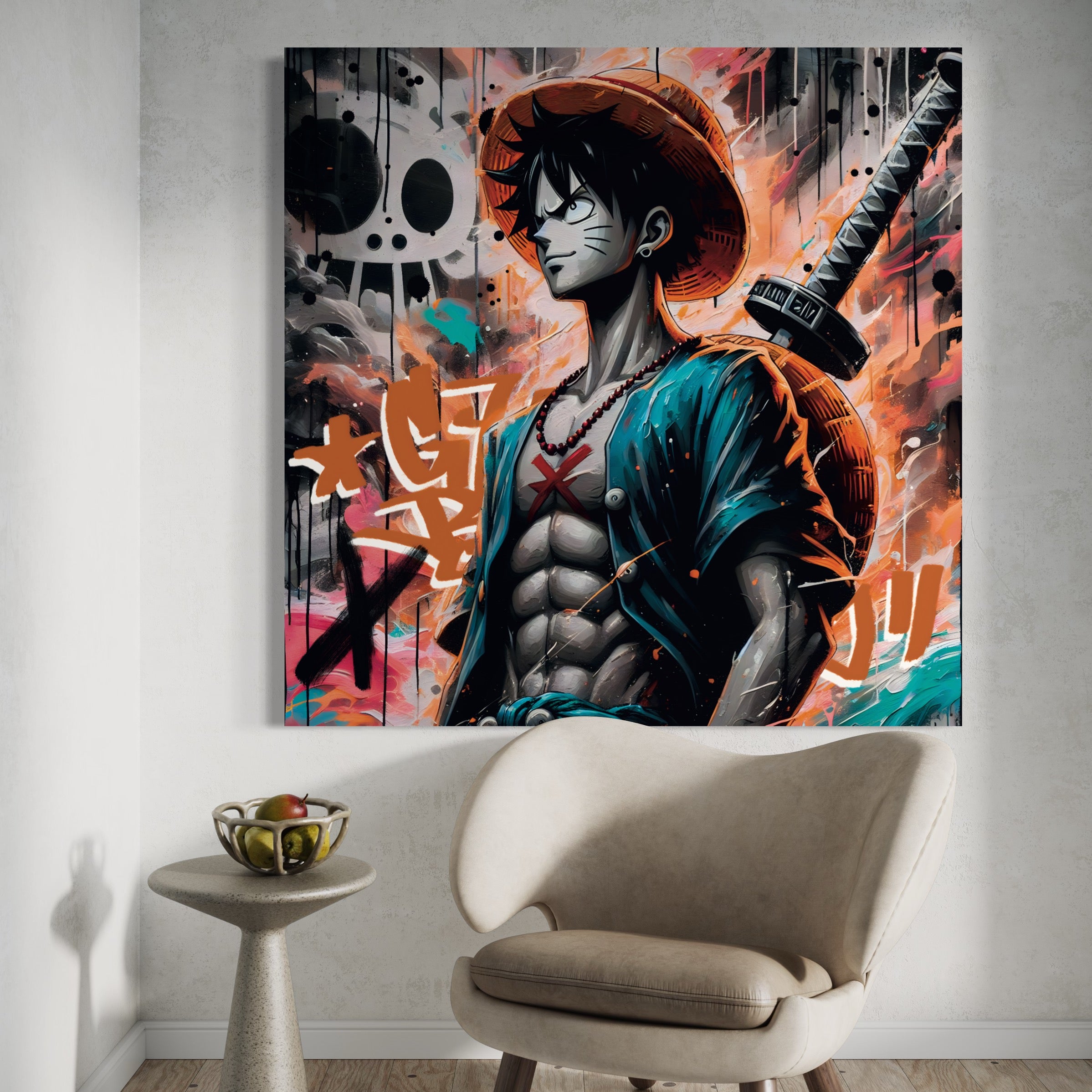 Tableau One Piece - Luffy Pop Art - Décoration Murale Design - Fabulartz.fr