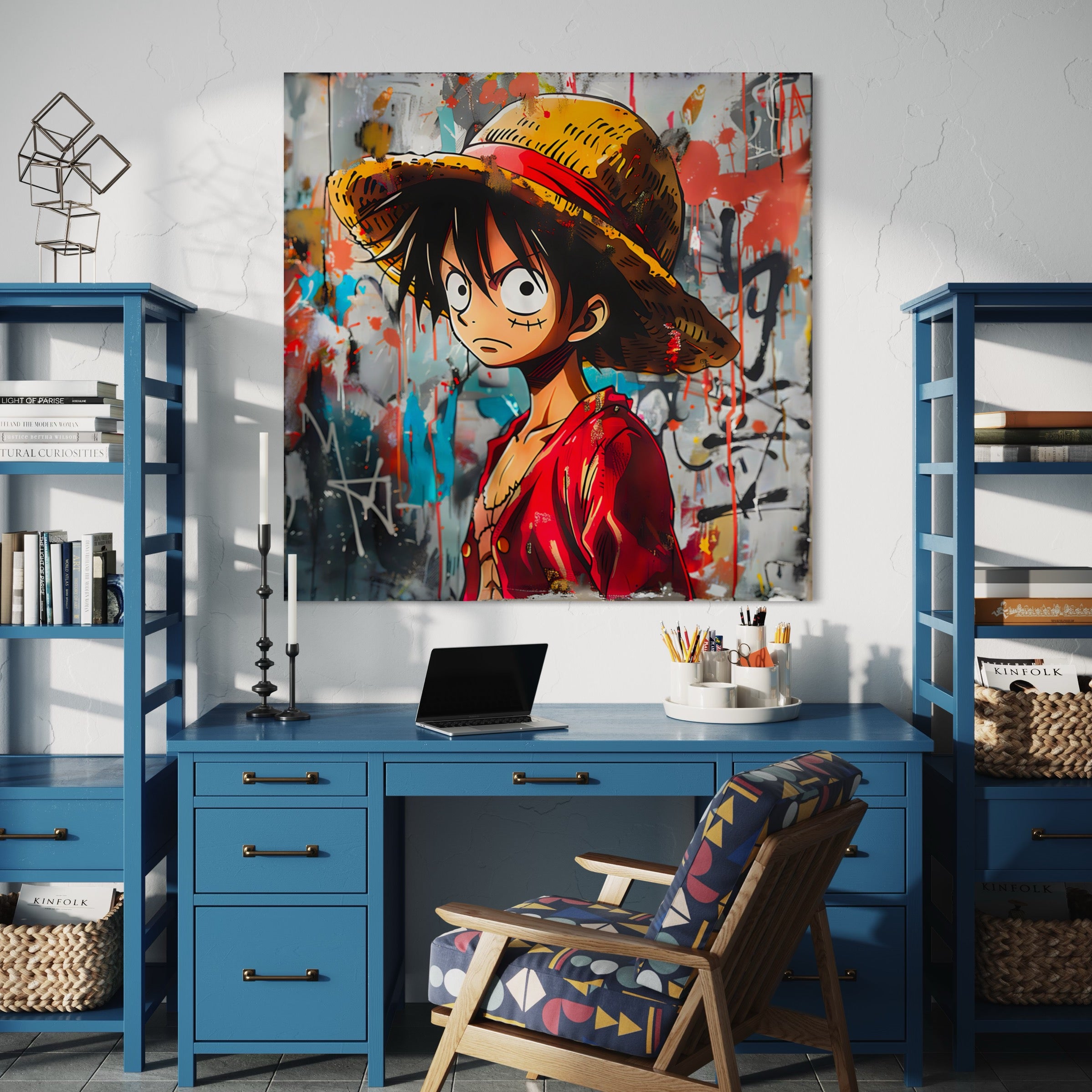 Tableau One Piece - Luffy Street Art - Décoration Murale Design - Fabulartz.fr