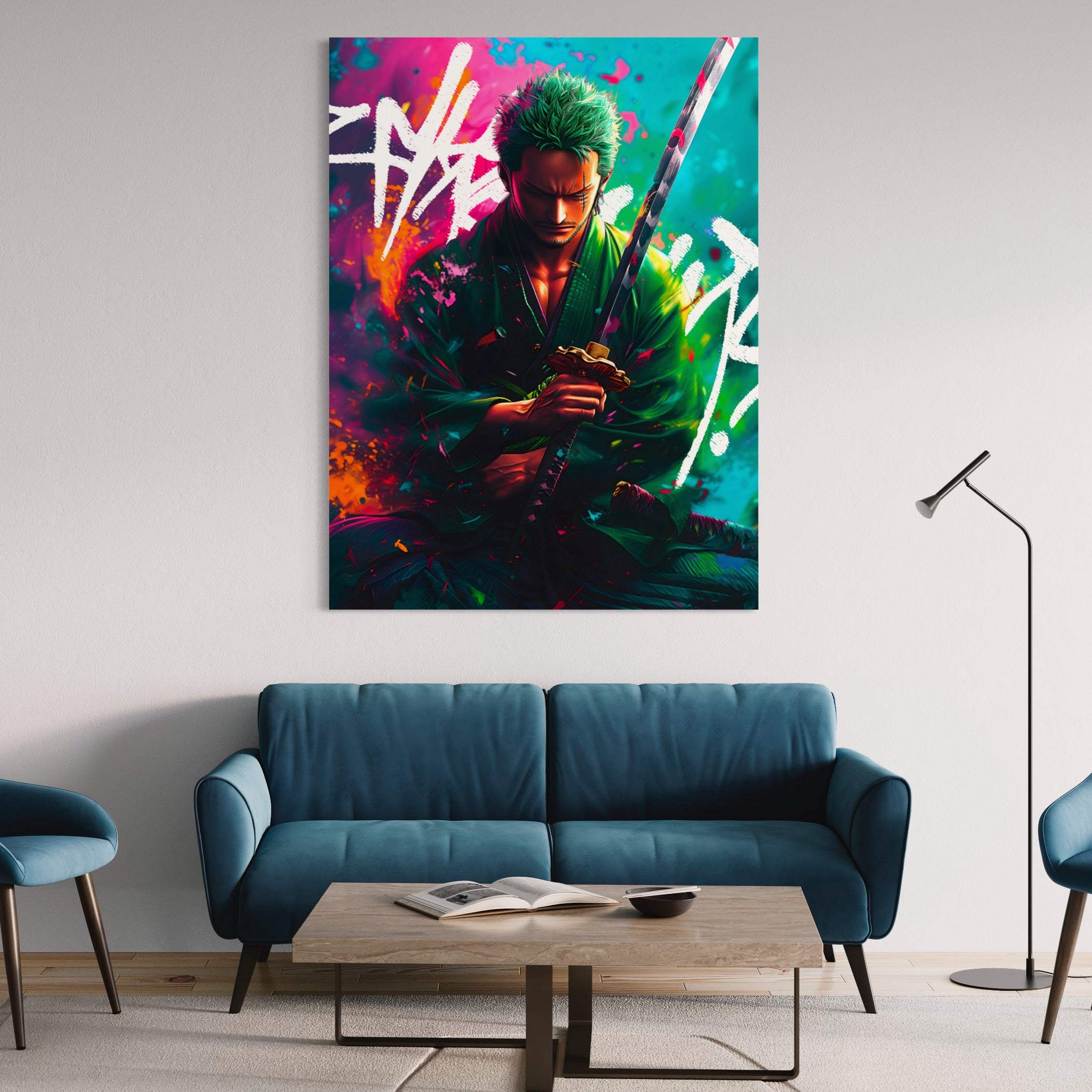 Tableau One Piece - Roronoa Zoro Pop Art - Décoration Murale Design - Fabulartz.fr