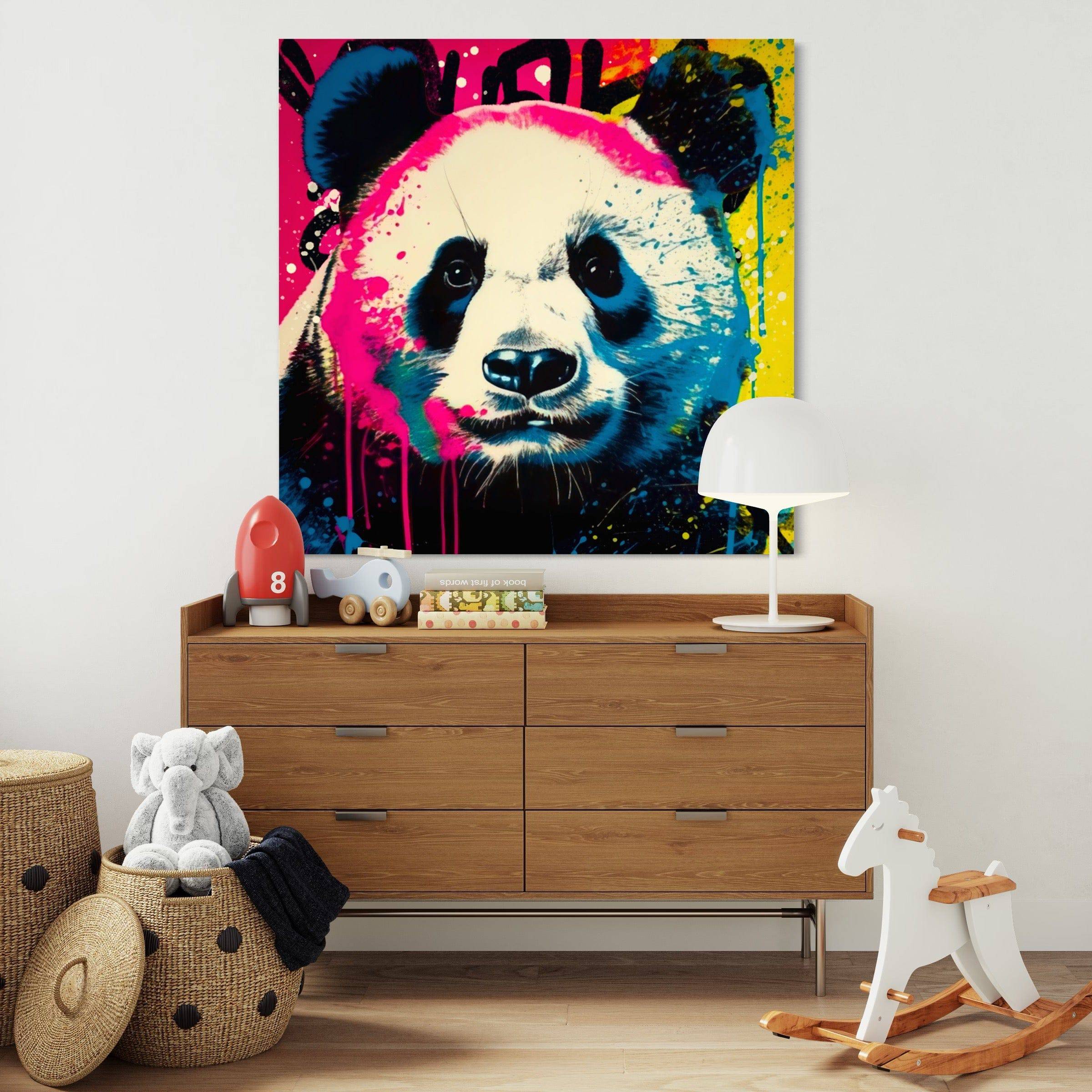 Tableau Panda Pop Art -  Moderne - Deco - Fabulartz.fr 