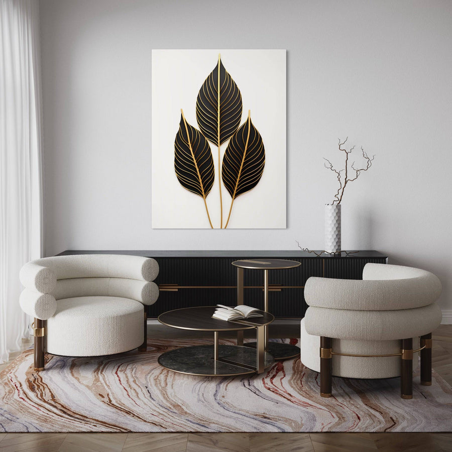 Echo des Feuilles Scandinavian painting - Elegant wall decoration