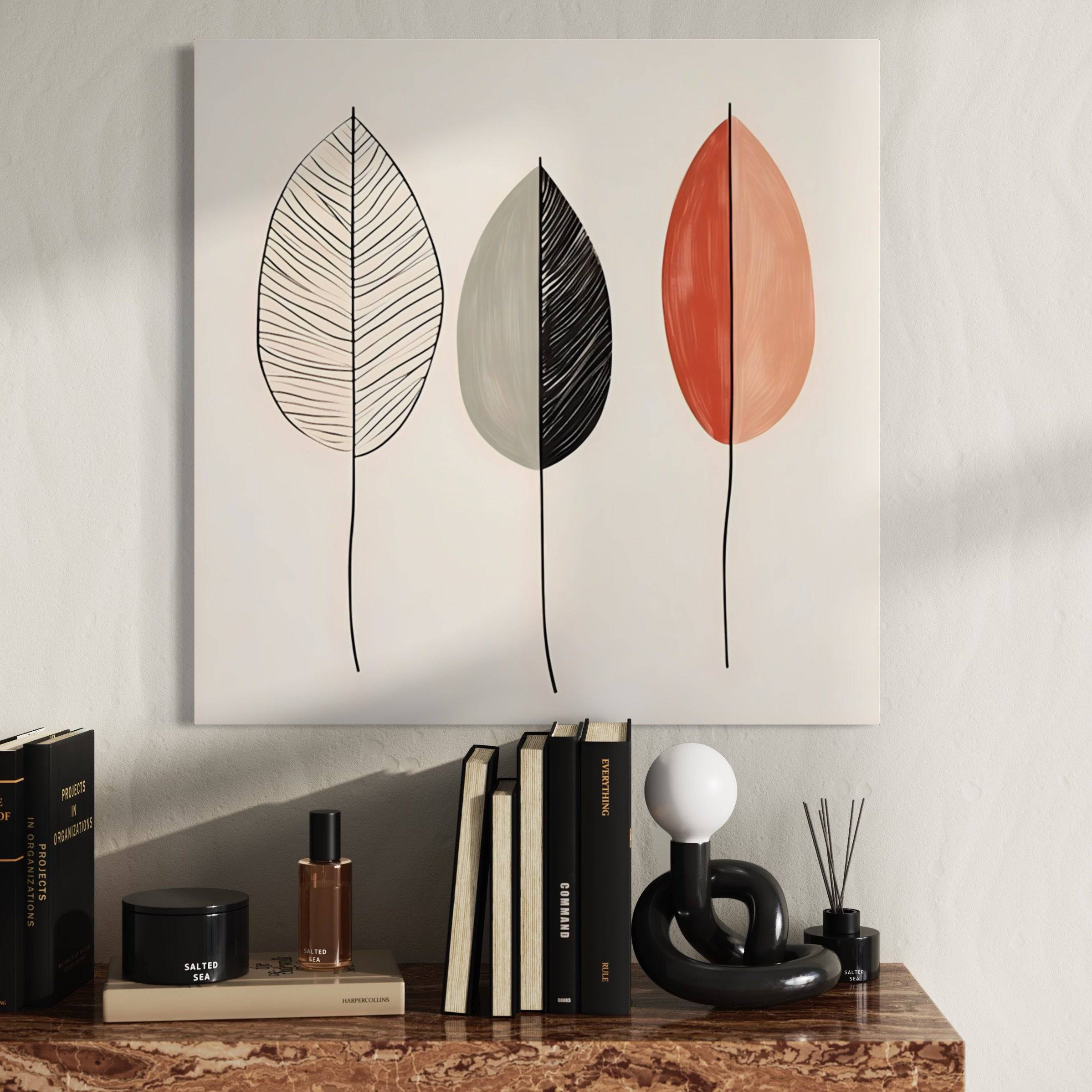 Tableau scandinave style nordique - Éventails Naturels - Fabulartz.fr