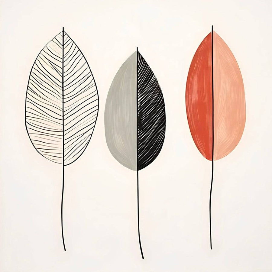 Quadro scandinavo Ventagli naturali - Elegante decorazione murale