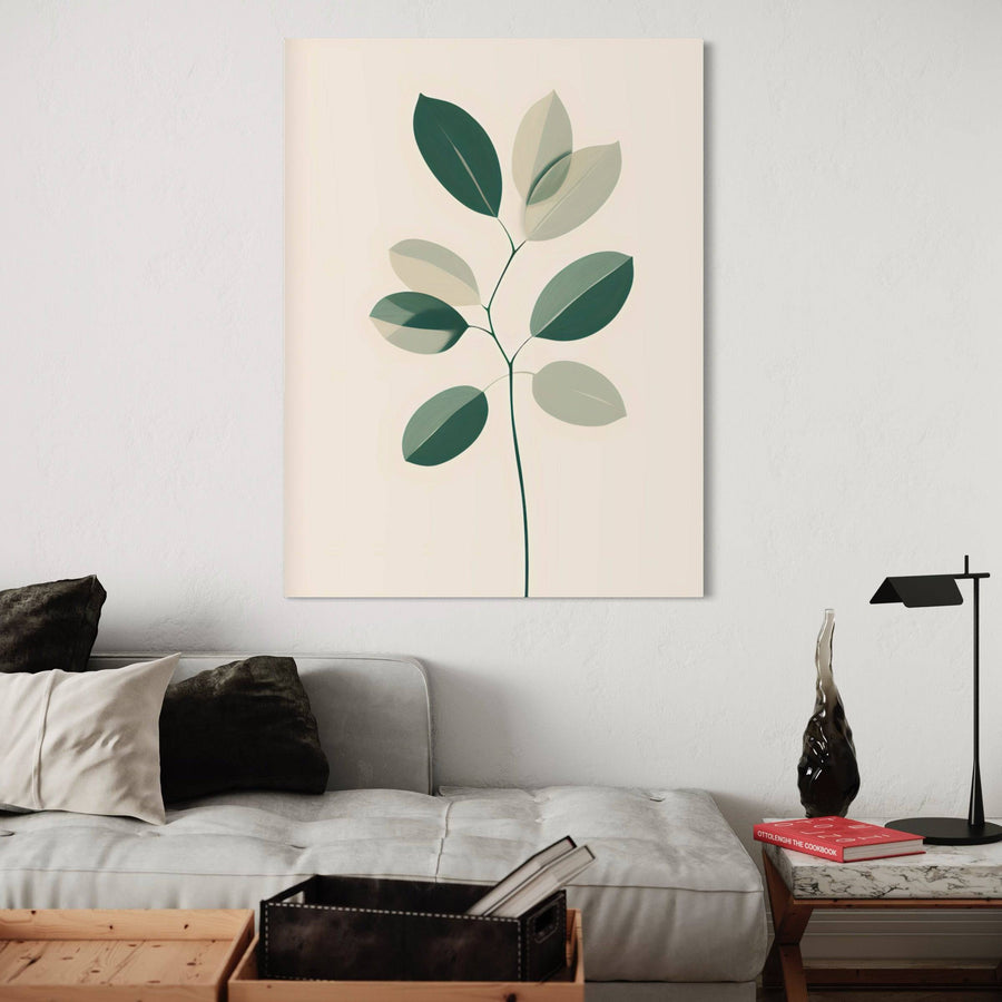 Scandinavian painting Subtilité Foliaire - Elegant wall decoration