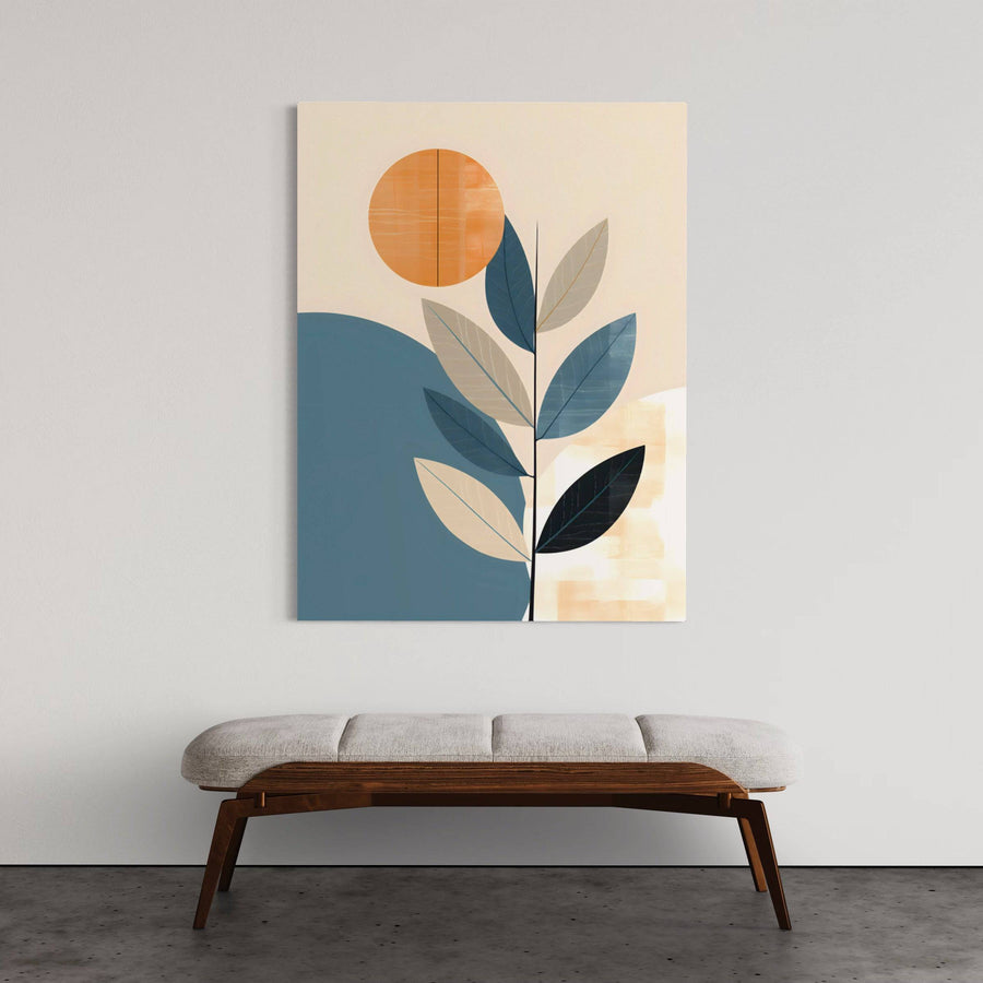Scandinavian painting Tranquillité Végétale - Soothing wall decoration