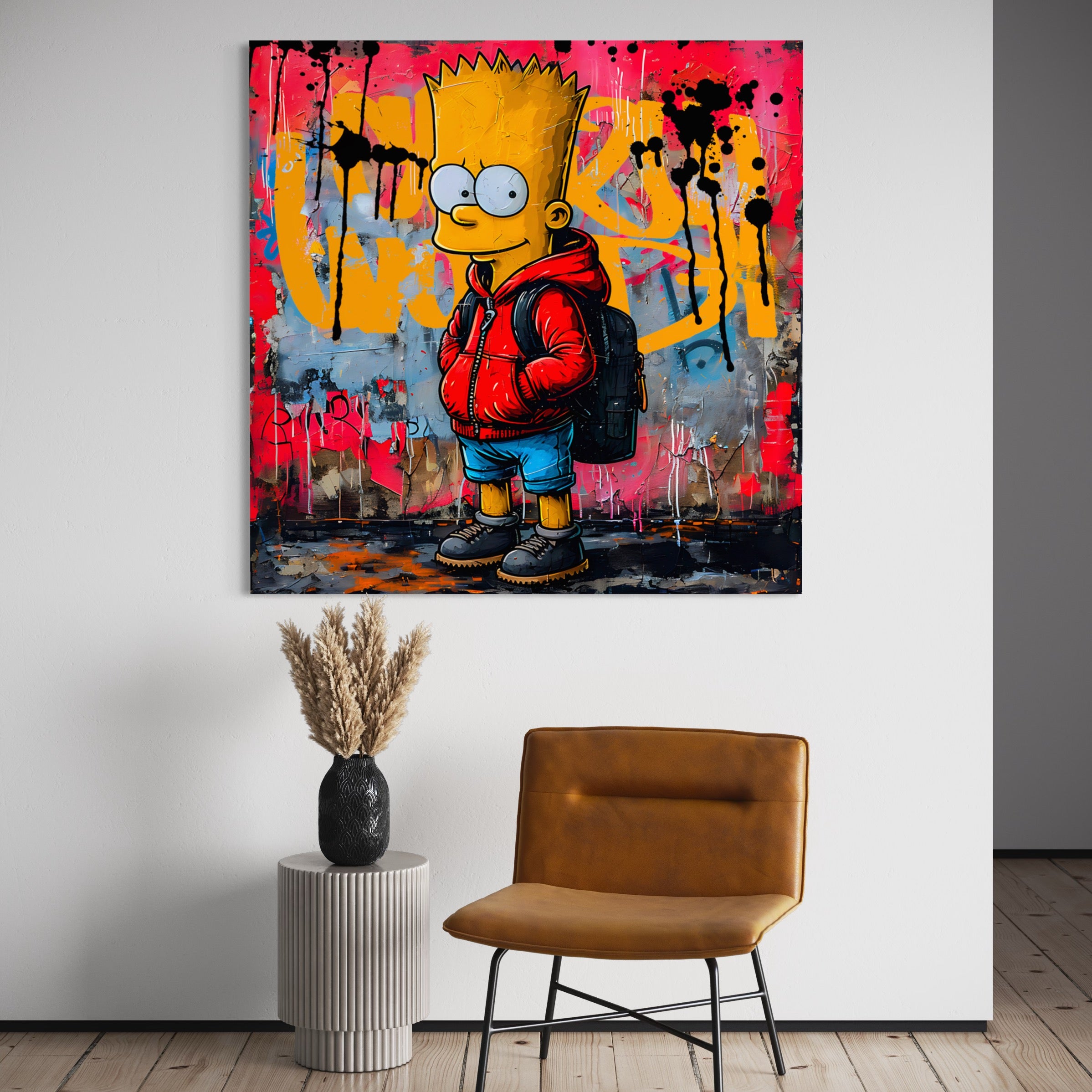 Tableau Simpson - Bart Hoodie Street Art - Décoration Murale Design - Fabulartz.fr