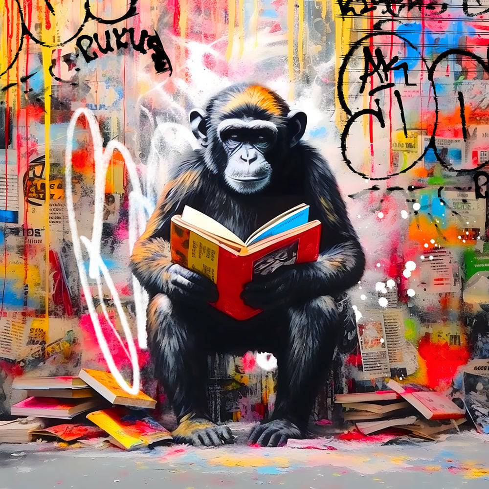 Tableau Singe - Décoration Murale Moderne - Fabulartz.fr