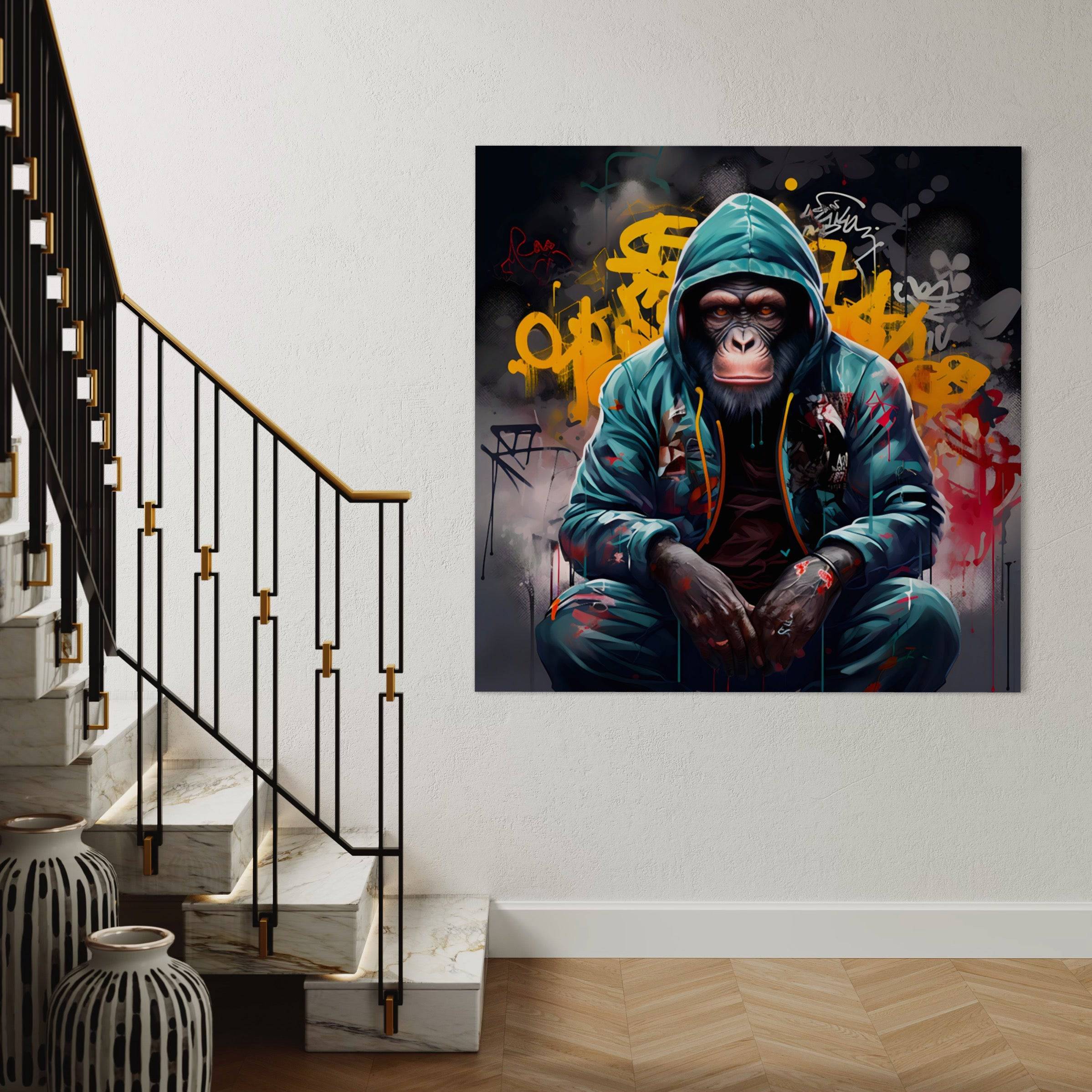 Tableau Singe - Pop Art - Déco - La Sagesse Urbaine - Fabulartz.fr