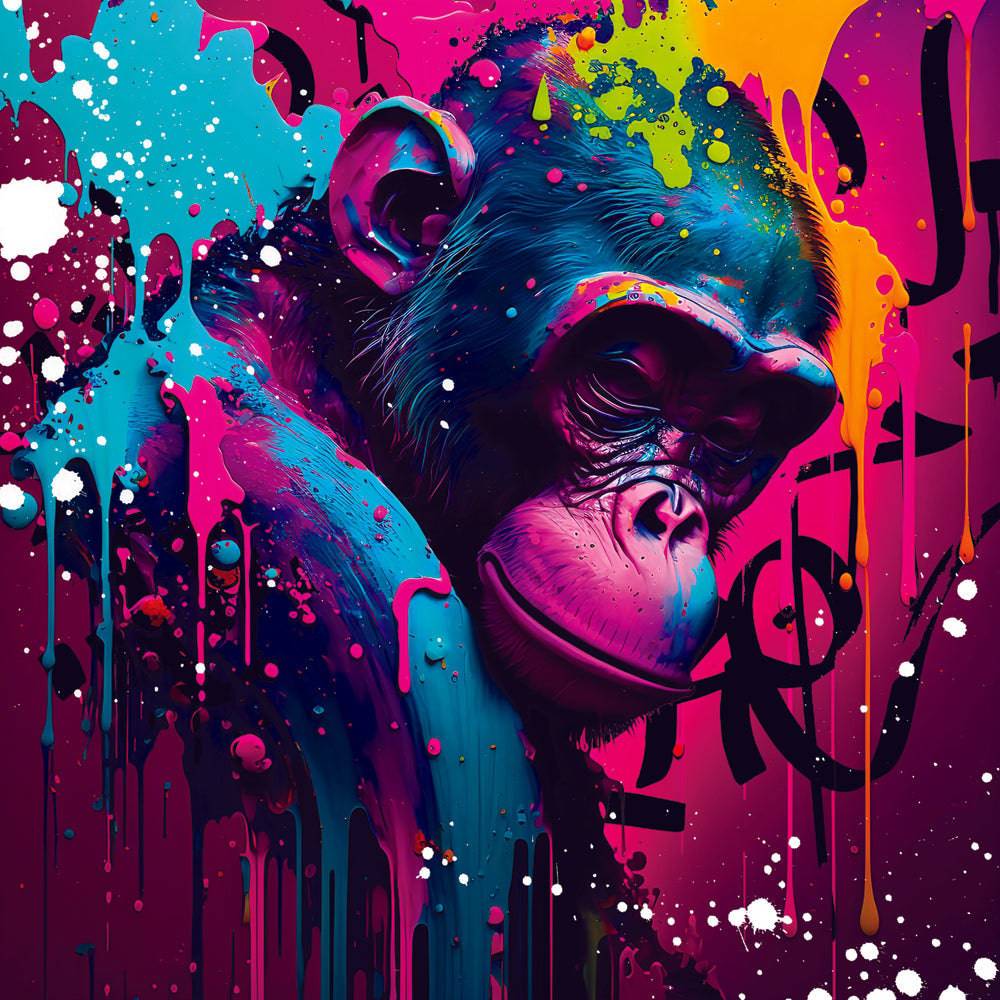 Tableau Singe - Pop Art - Déco Moderne - Fabulartz.fr