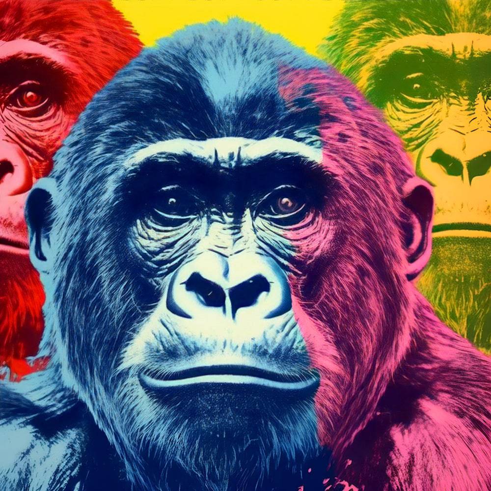 Tableau Singe - Pop Art - Déco - Mural - Moderne - Fabulartz.fr