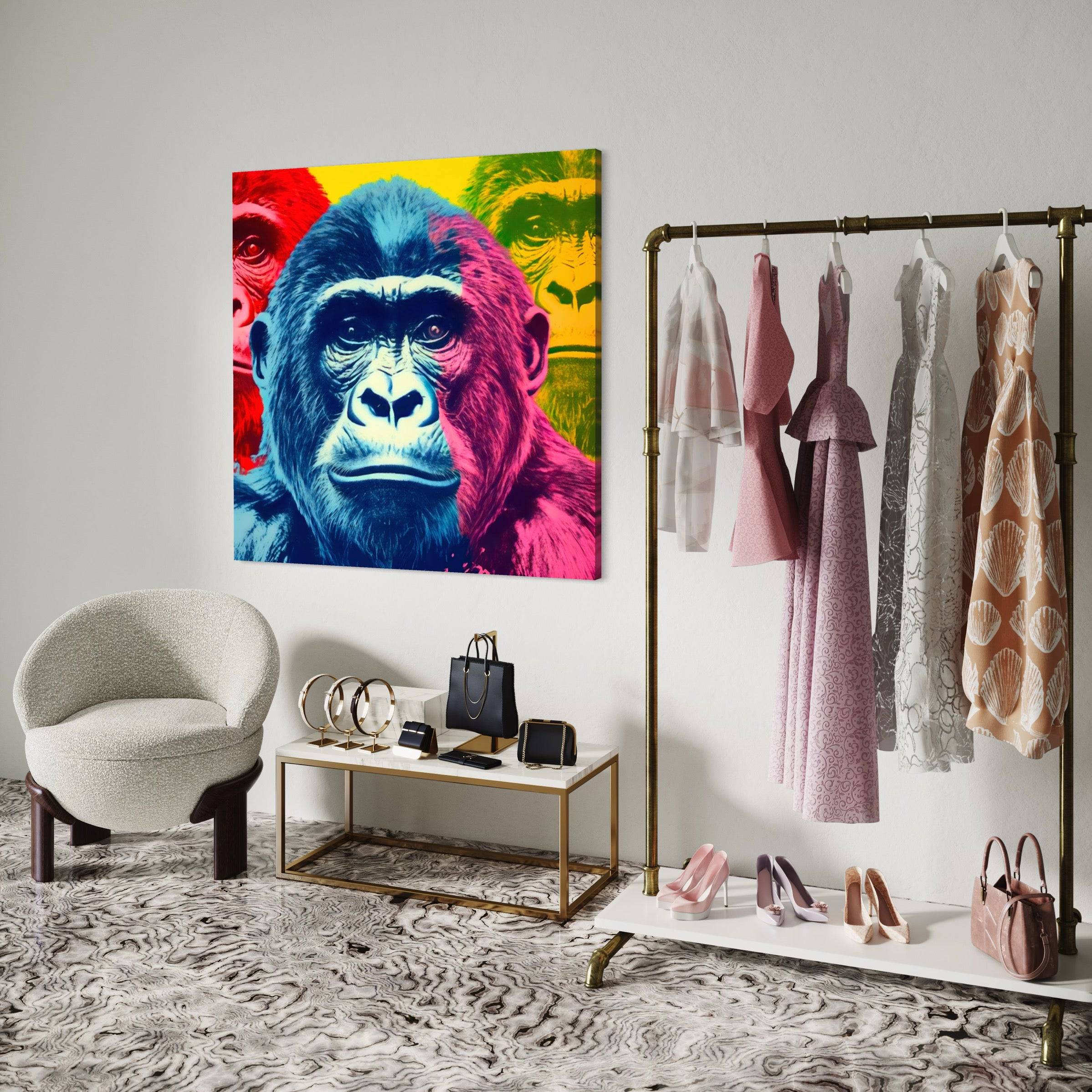 Tableau Singe - Pop Art - Déco - Mural - Moderne - Fabulartz.fr