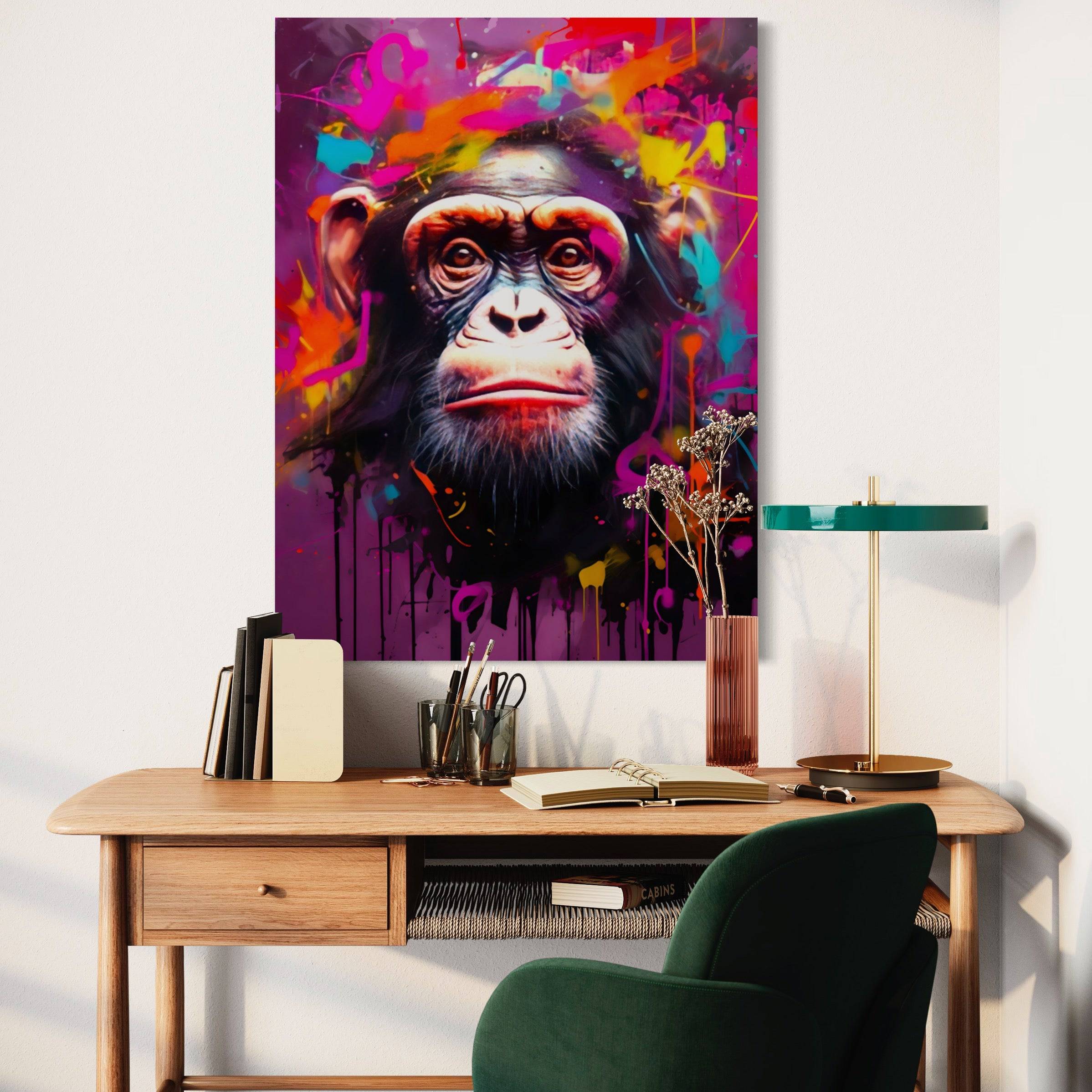 Tableau Singe - Pop Art - Décoration Murale - Fabulartz.fr