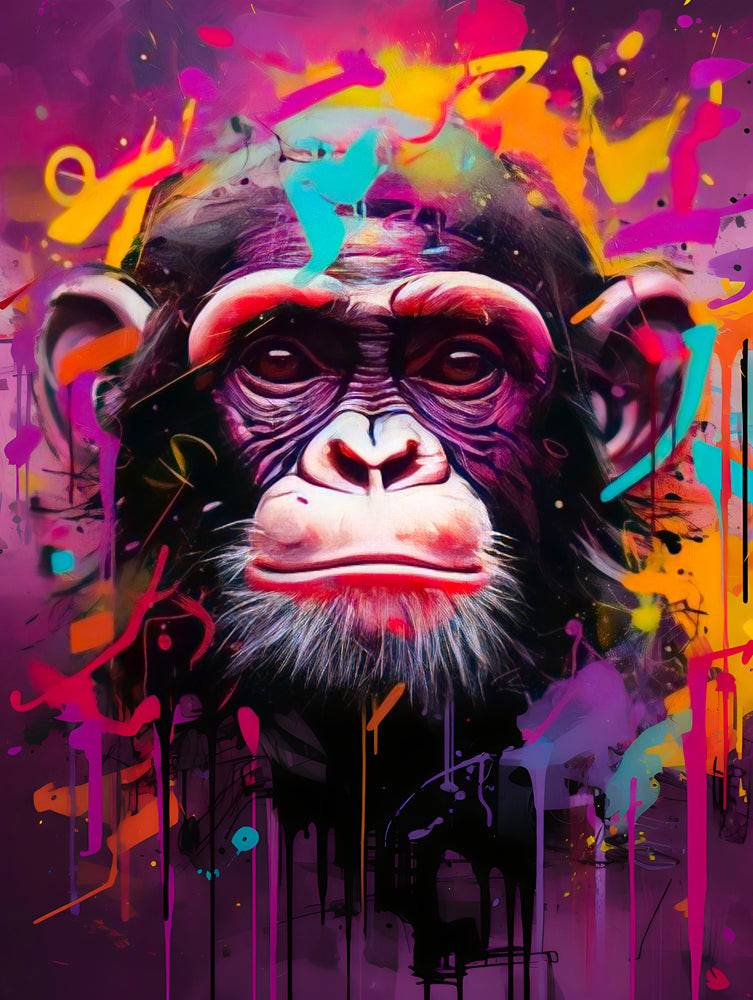 Tableau Singe - Pop Art - Décoration Murale - Fabulartz.fr