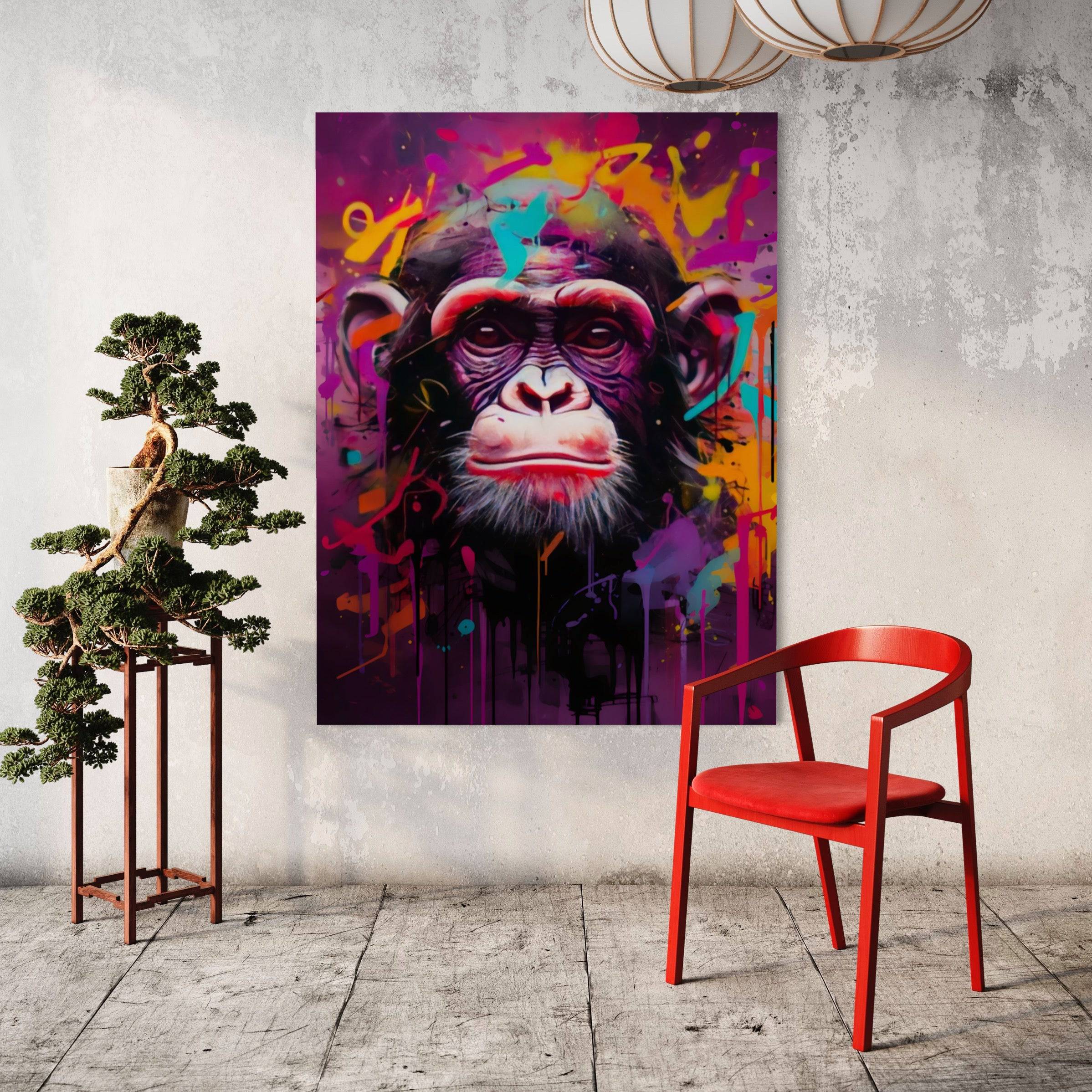 Tableau Singe - Pop Art - Décoration Murale - Fabulartz.fr