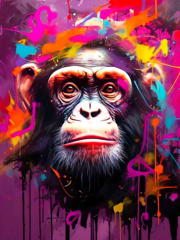 Tableau Singe - Pop Art - Décoration Murale - Fabulartz.fr